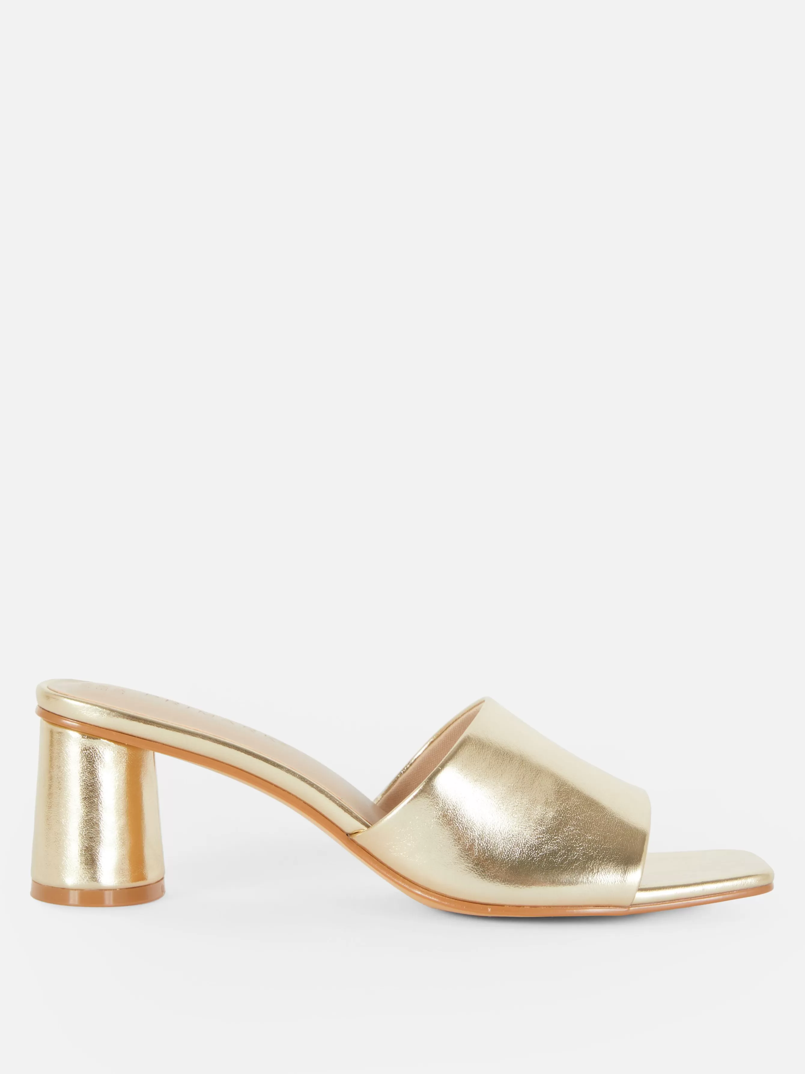 Flash Sale Primark Mules à Talon Bloc Doré