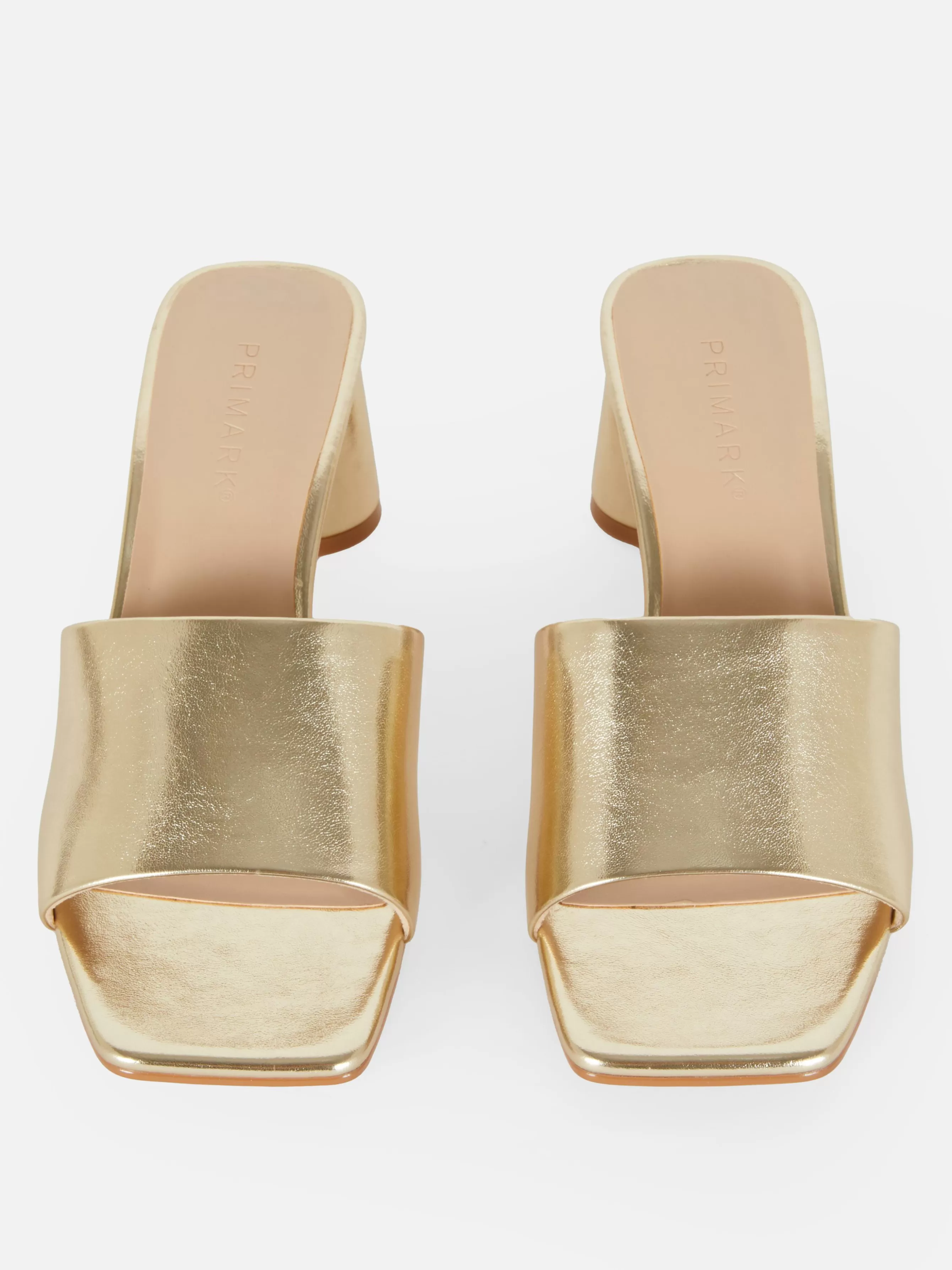 Flash Sale Primark Mules à Talon Bloc Doré