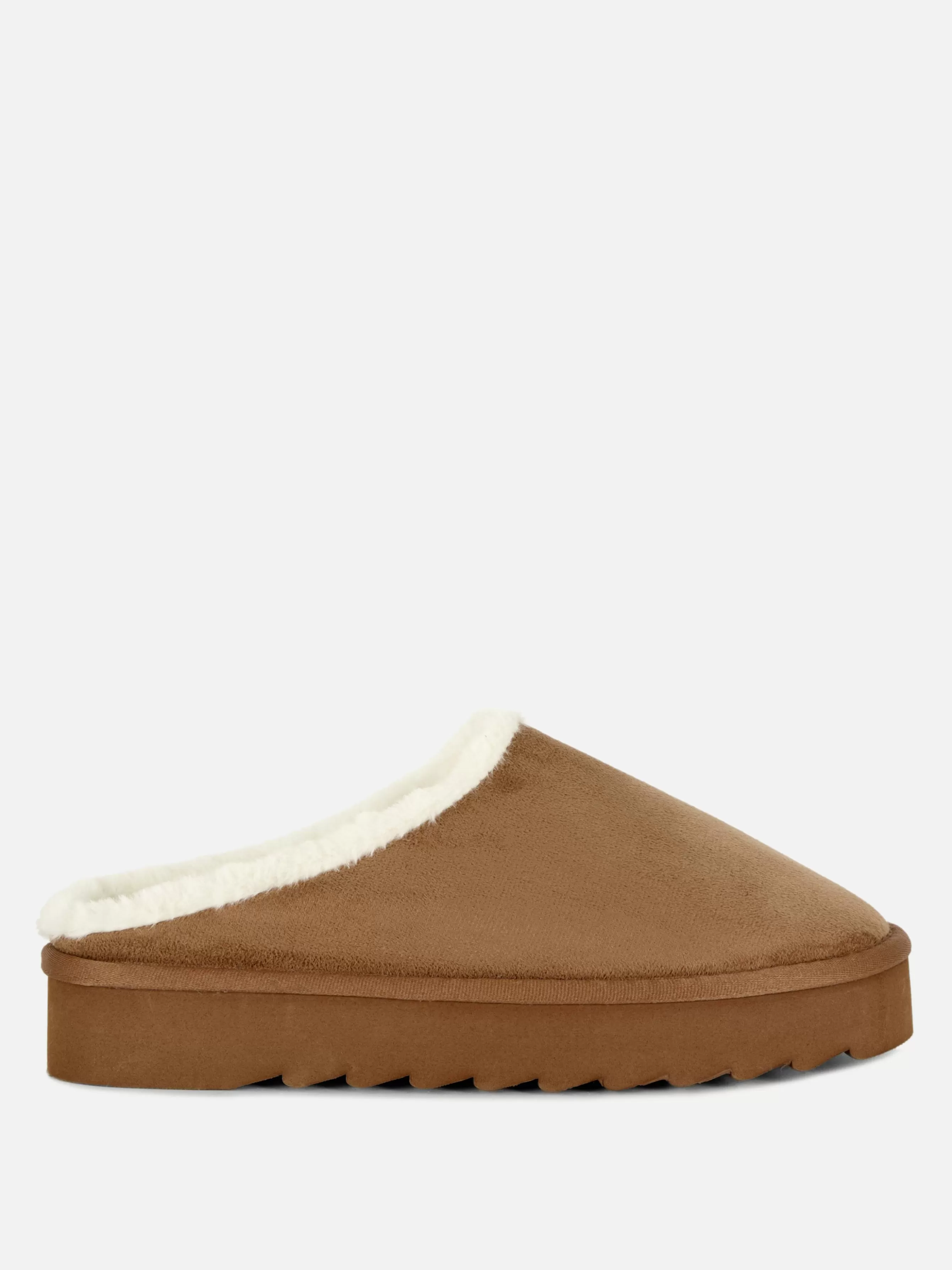 Cheap Primark Mules Doublées En Fausse Fourrure Marron