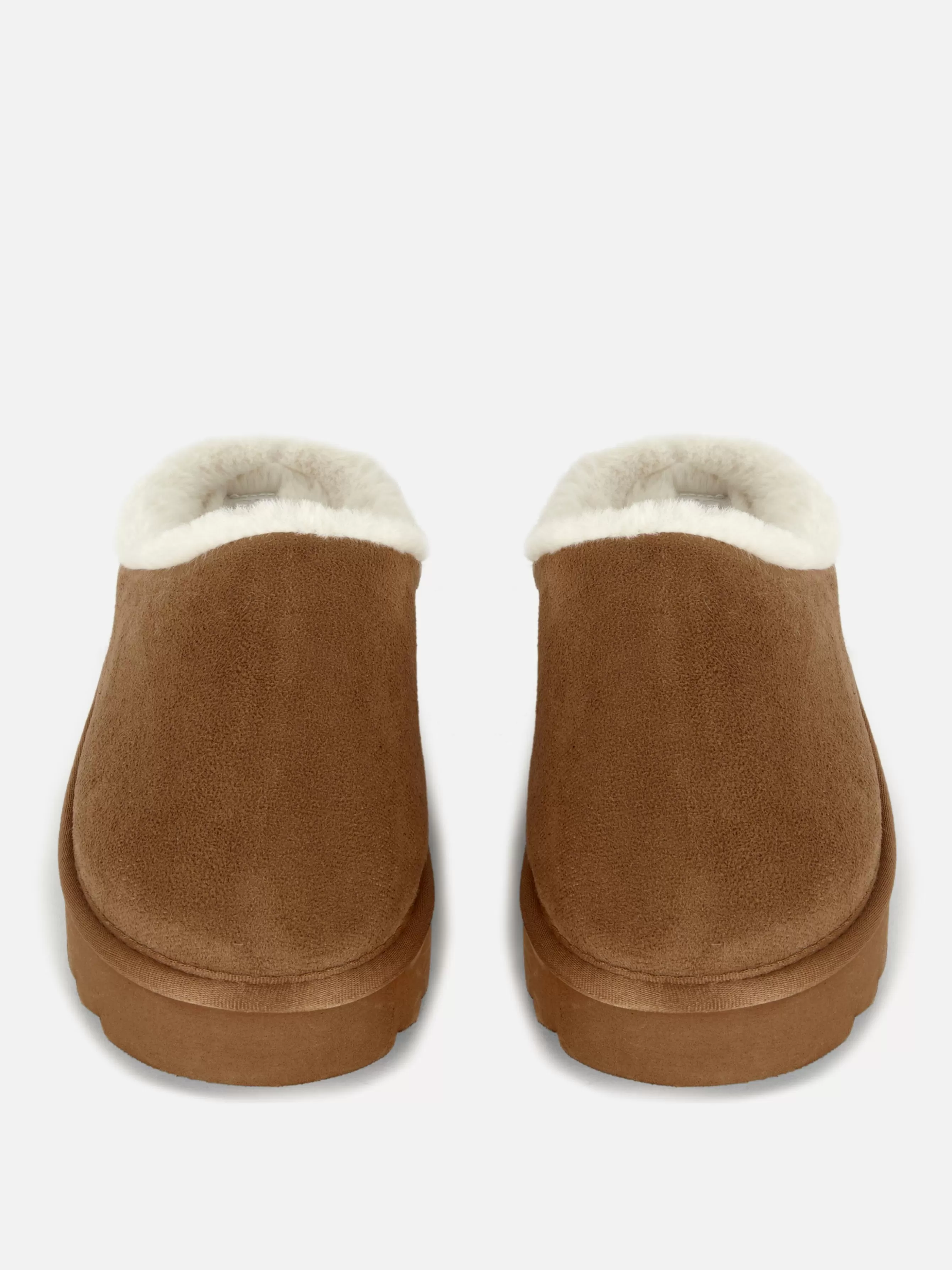 Cheap Primark Mules Doublées En Fausse Fourrure Marron