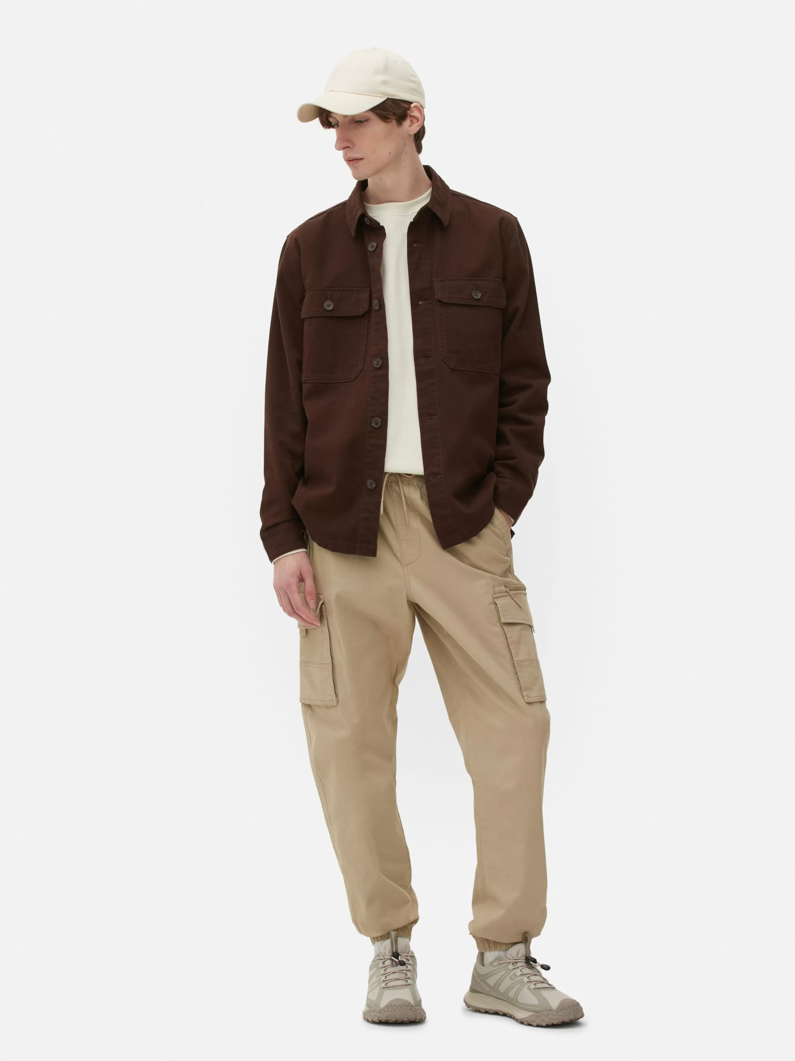 Flash Sale Primark Pantalon Cargo Décontracté Resserré Aux Chevilles Grège