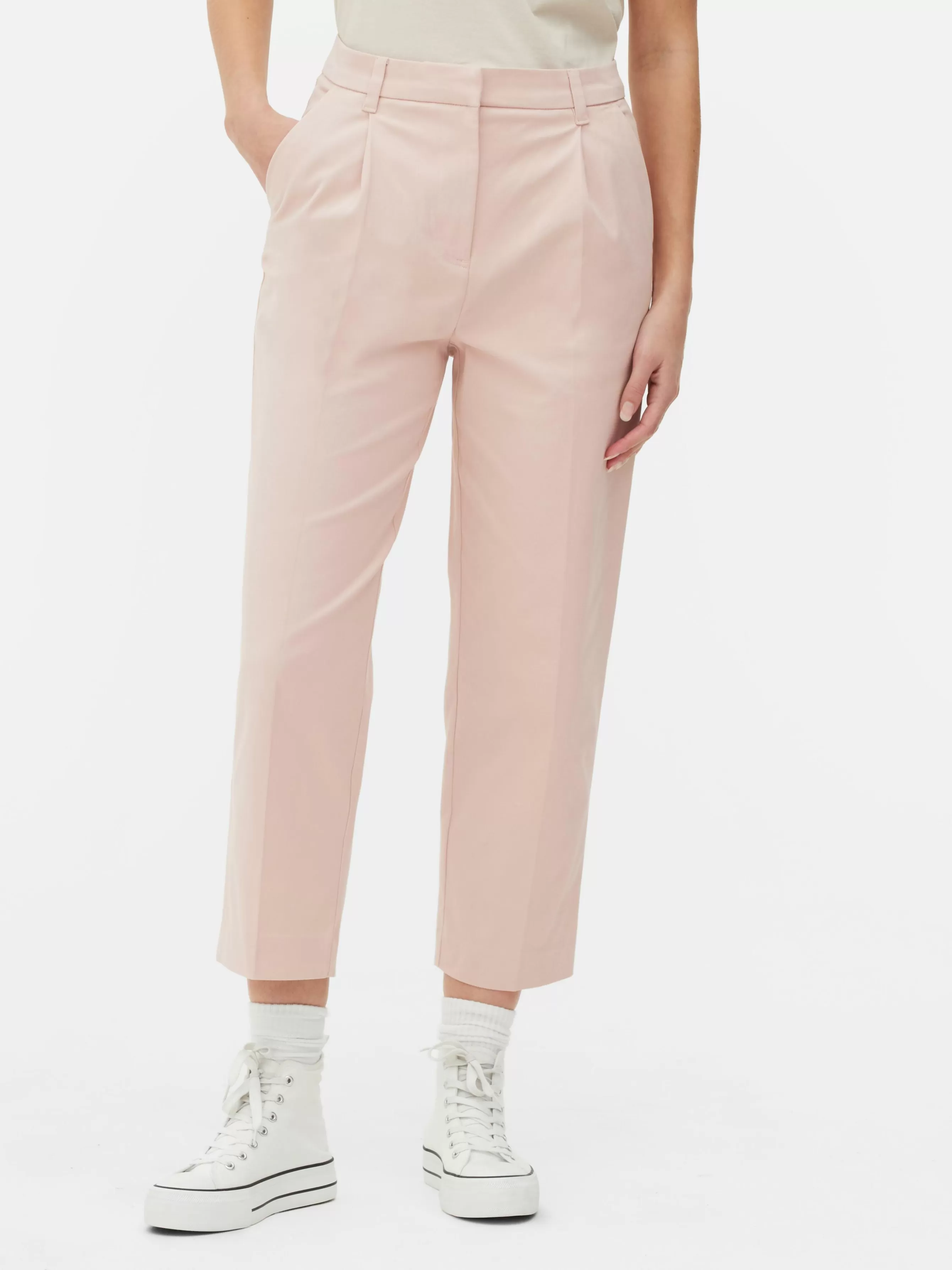 Sale Primark Pantalon Chino Fuselé Rose poudré