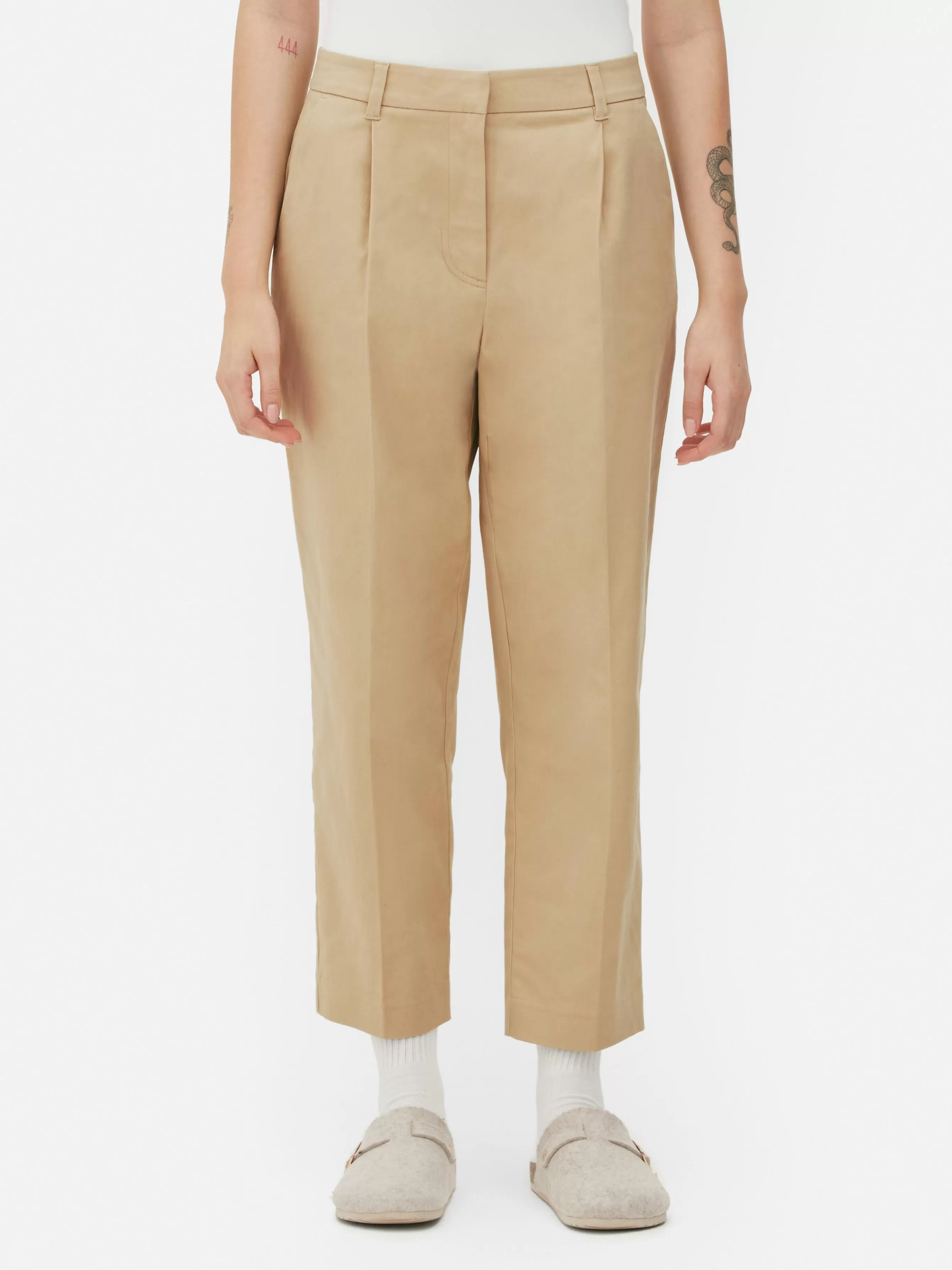 Sale Primark Pantalon Chino Fuselé Grège