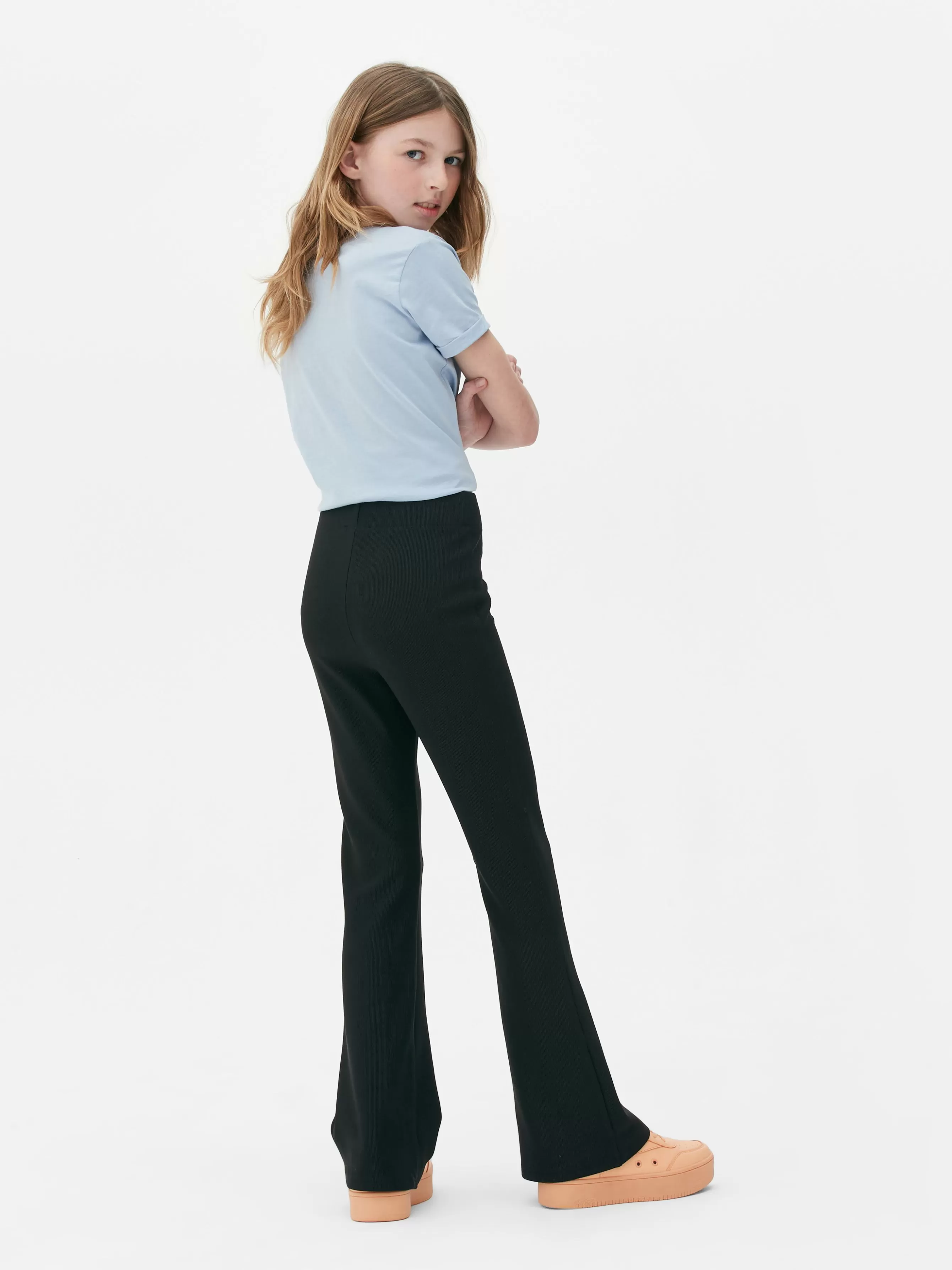 Hot Primark Pantalon évasé Côtelé Noir