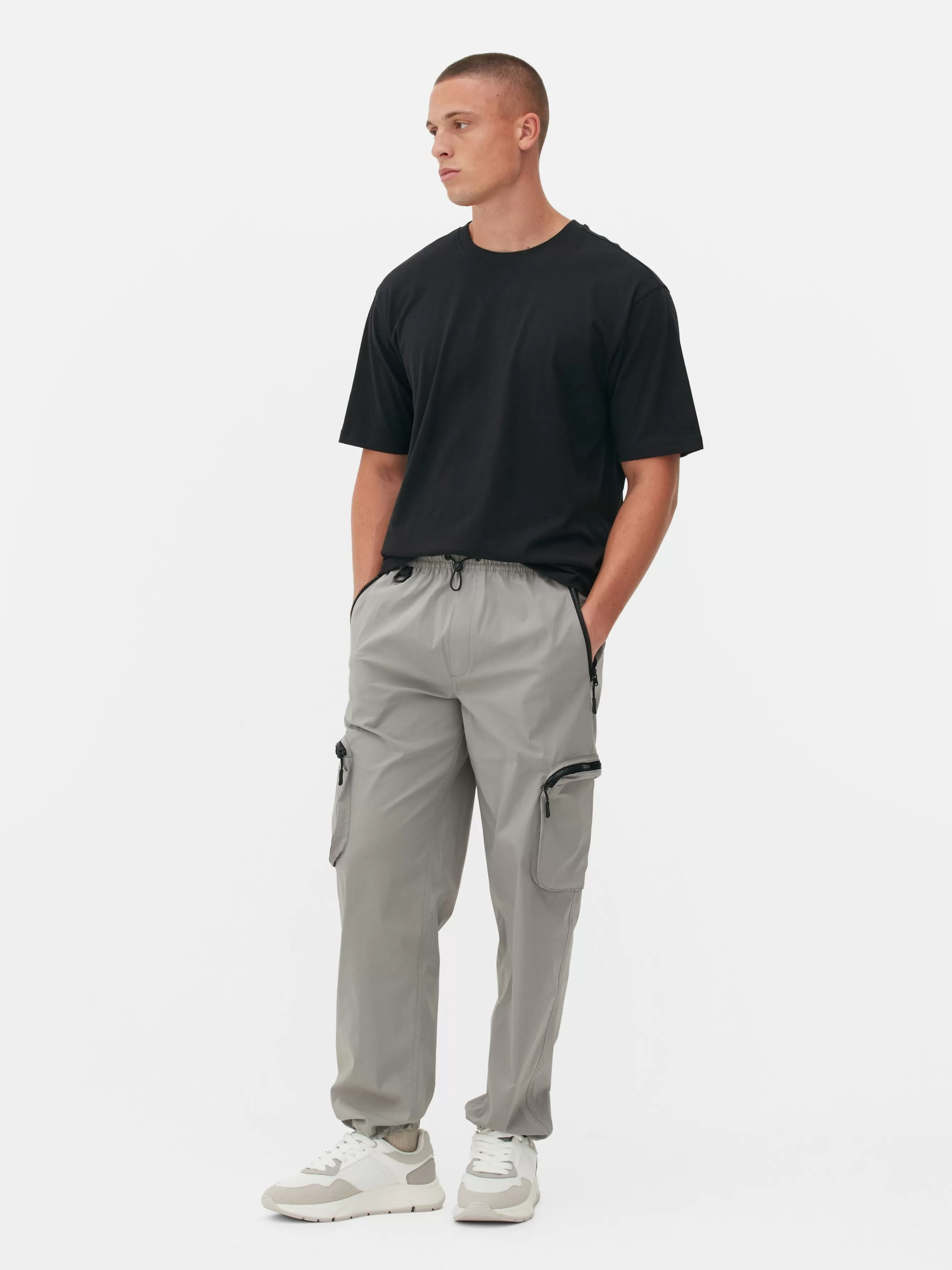 Discount Primark Pantalons Cargo Technique Gris ardoise