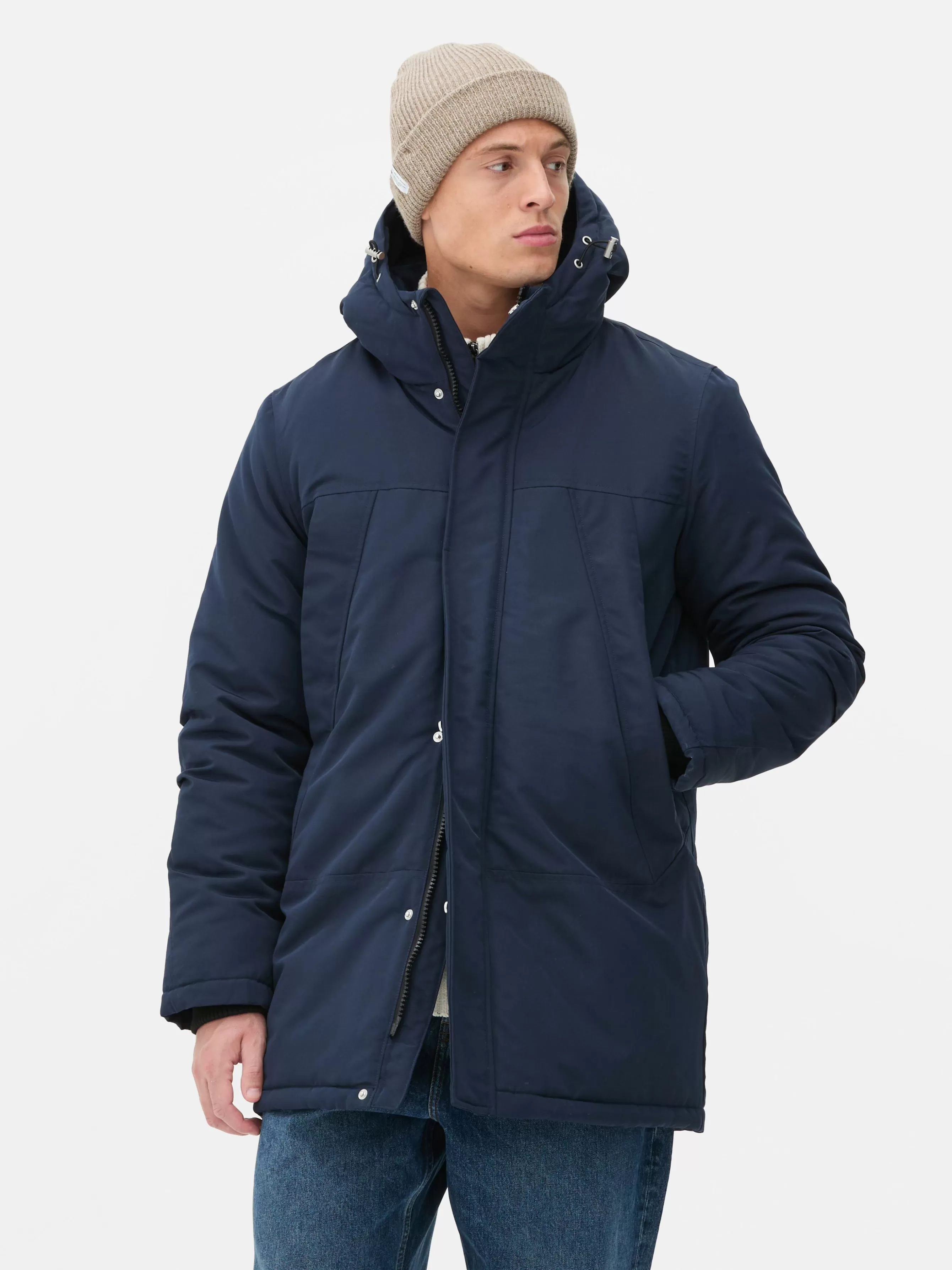 Online Primark Parka à Capuche Bleu marine