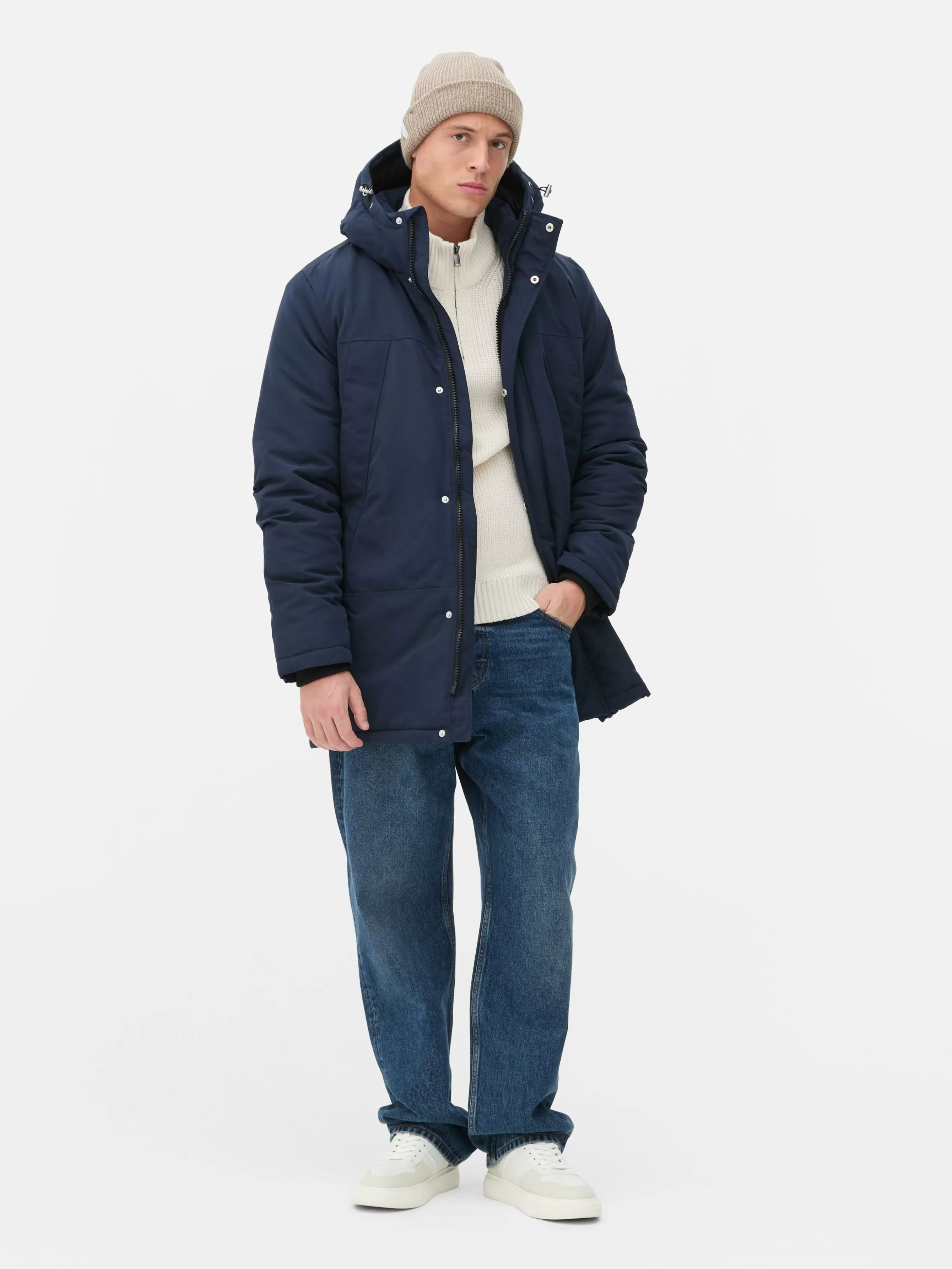 Online Primark Parka à Capuche Bleu marine