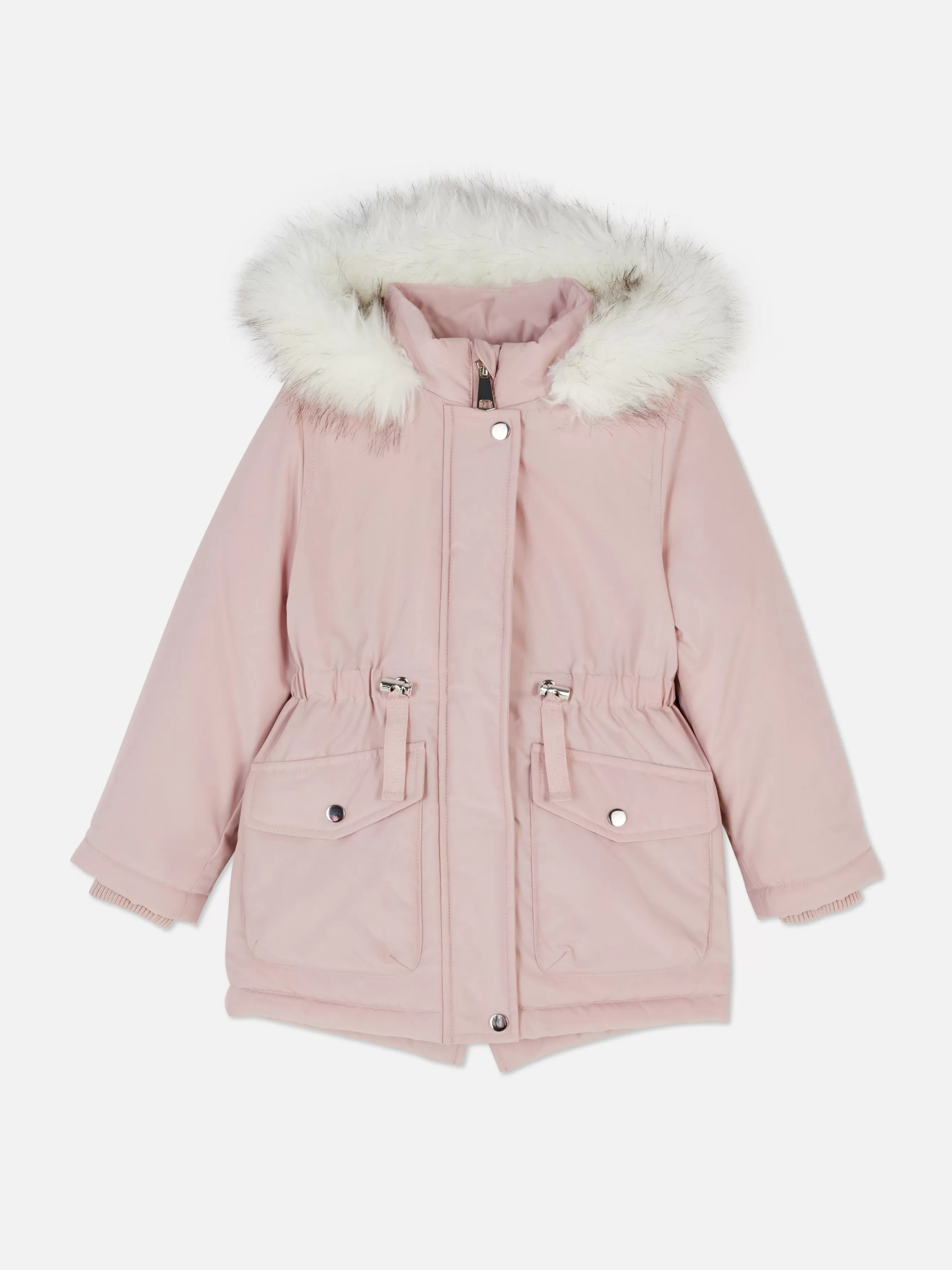 Cheap Primark Parka à Capuche En Fausse Fourrure Rose