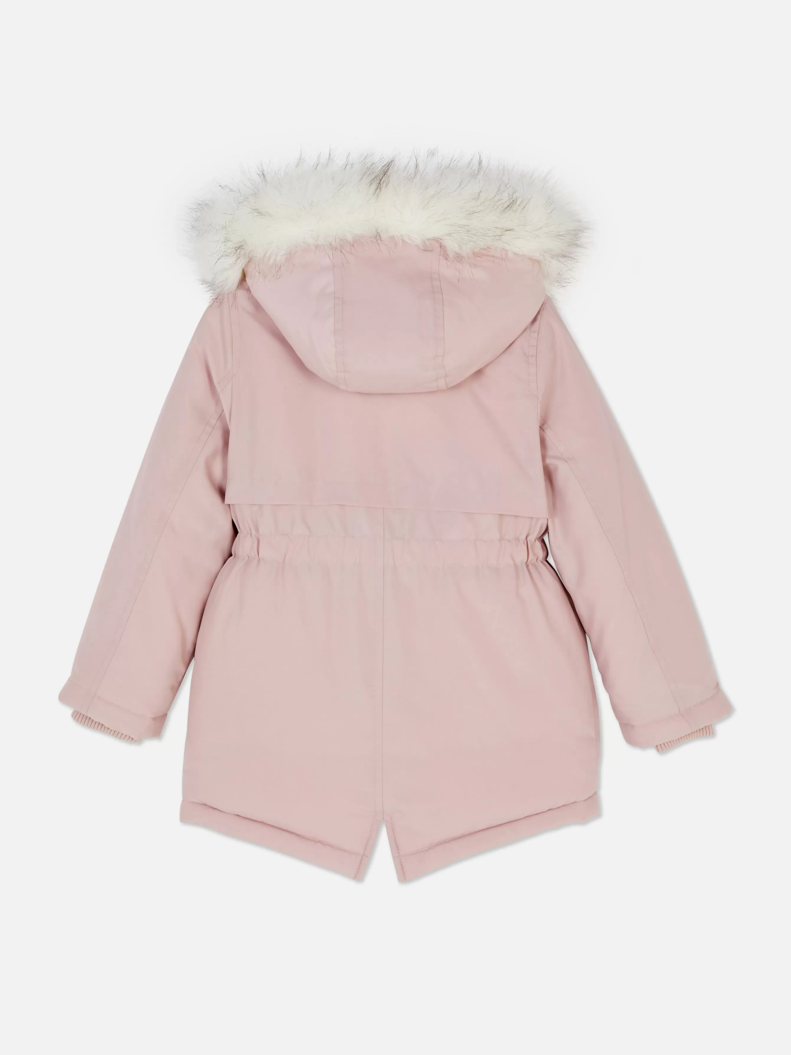 Cheap Primark Parka à Capuche En Fausse Fourrure Rose