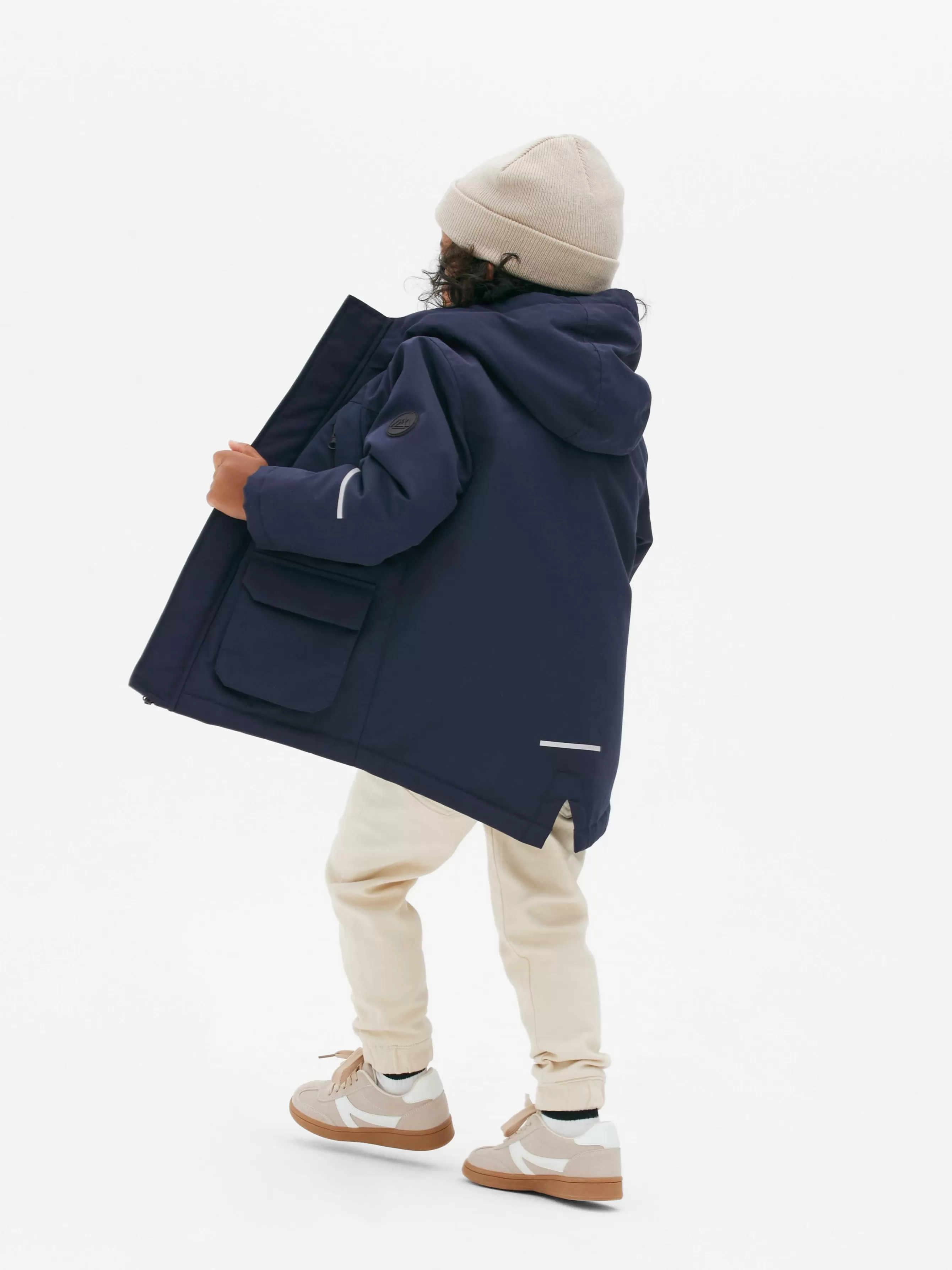 Clearance Primark Parka à Capuche Et Quatre Poches Bleu marine