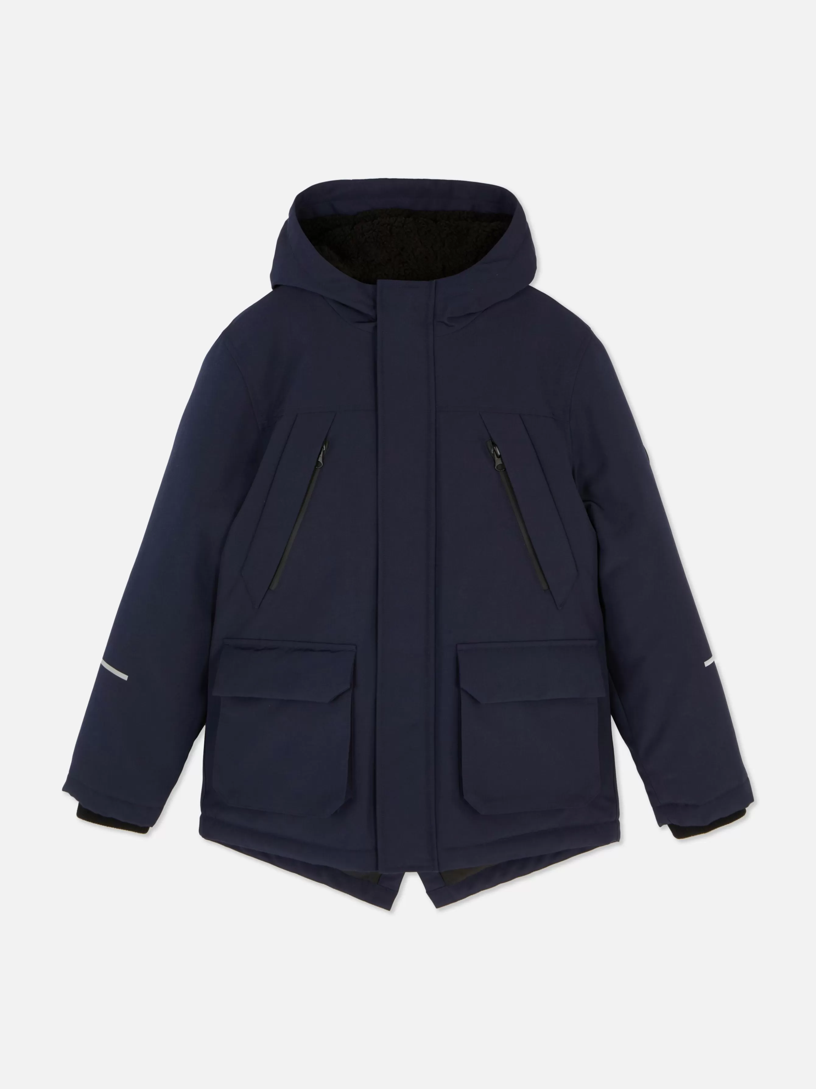 Clearance Primark Parka à Capuche Pour Ado Bleu marine