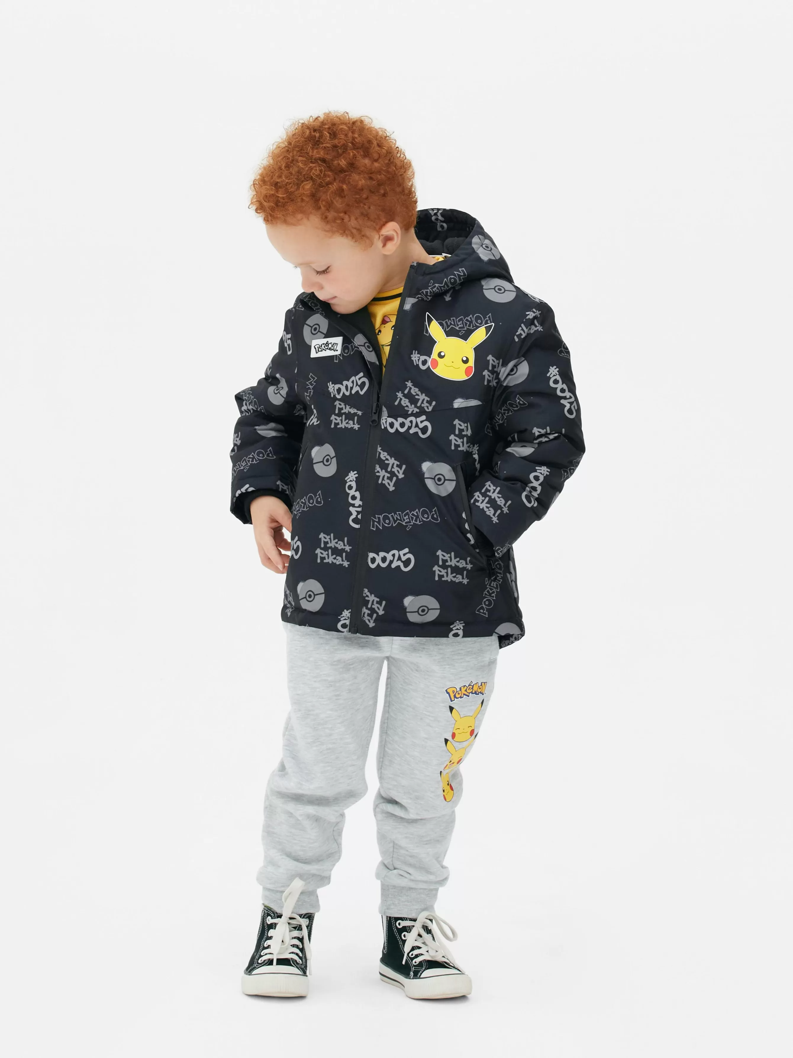 Online Primark Parka Pokémon Pikachu Noir