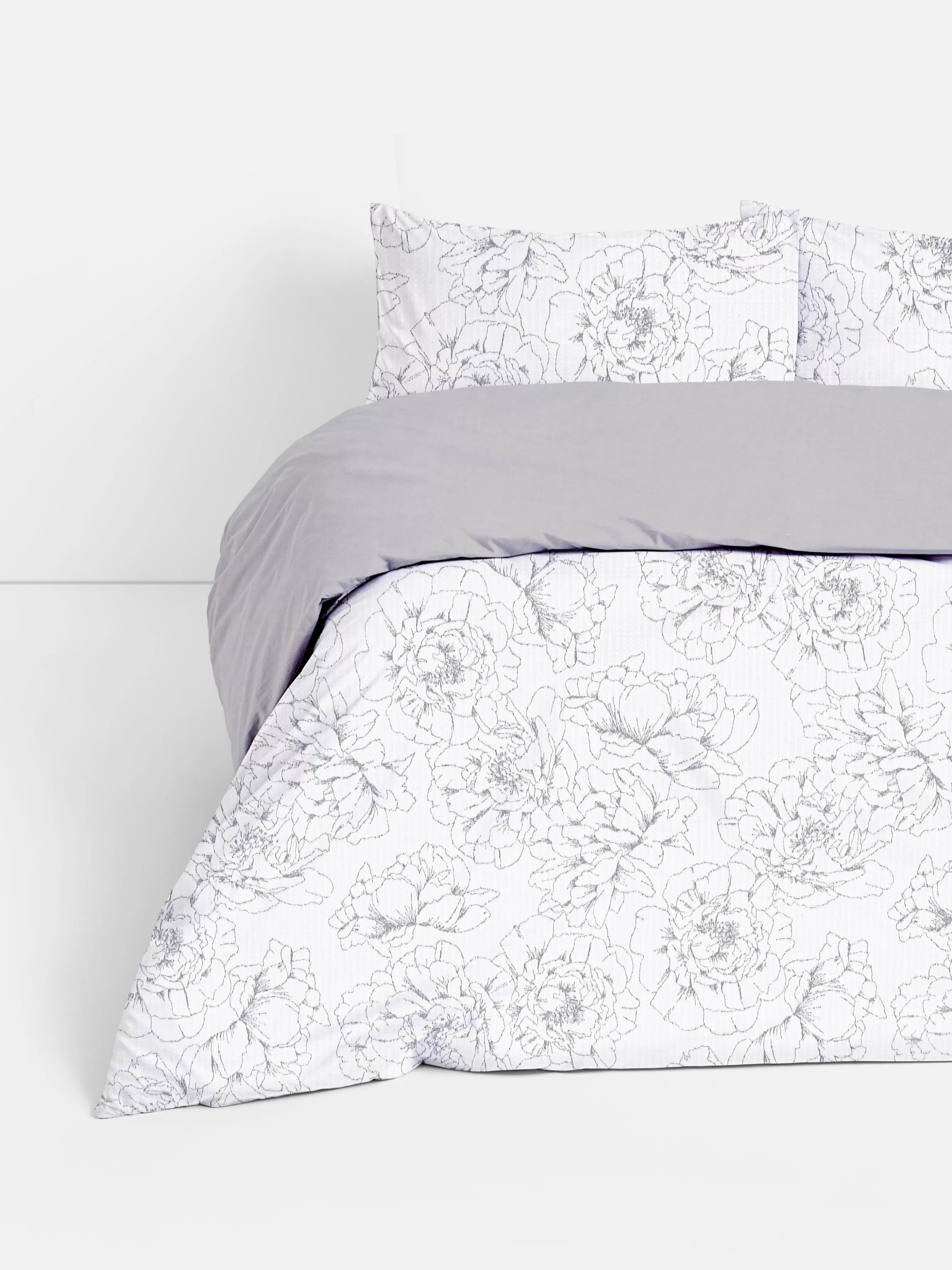 Store Primark Parure De Lit King Size Texturée à Motif Floral Naturel