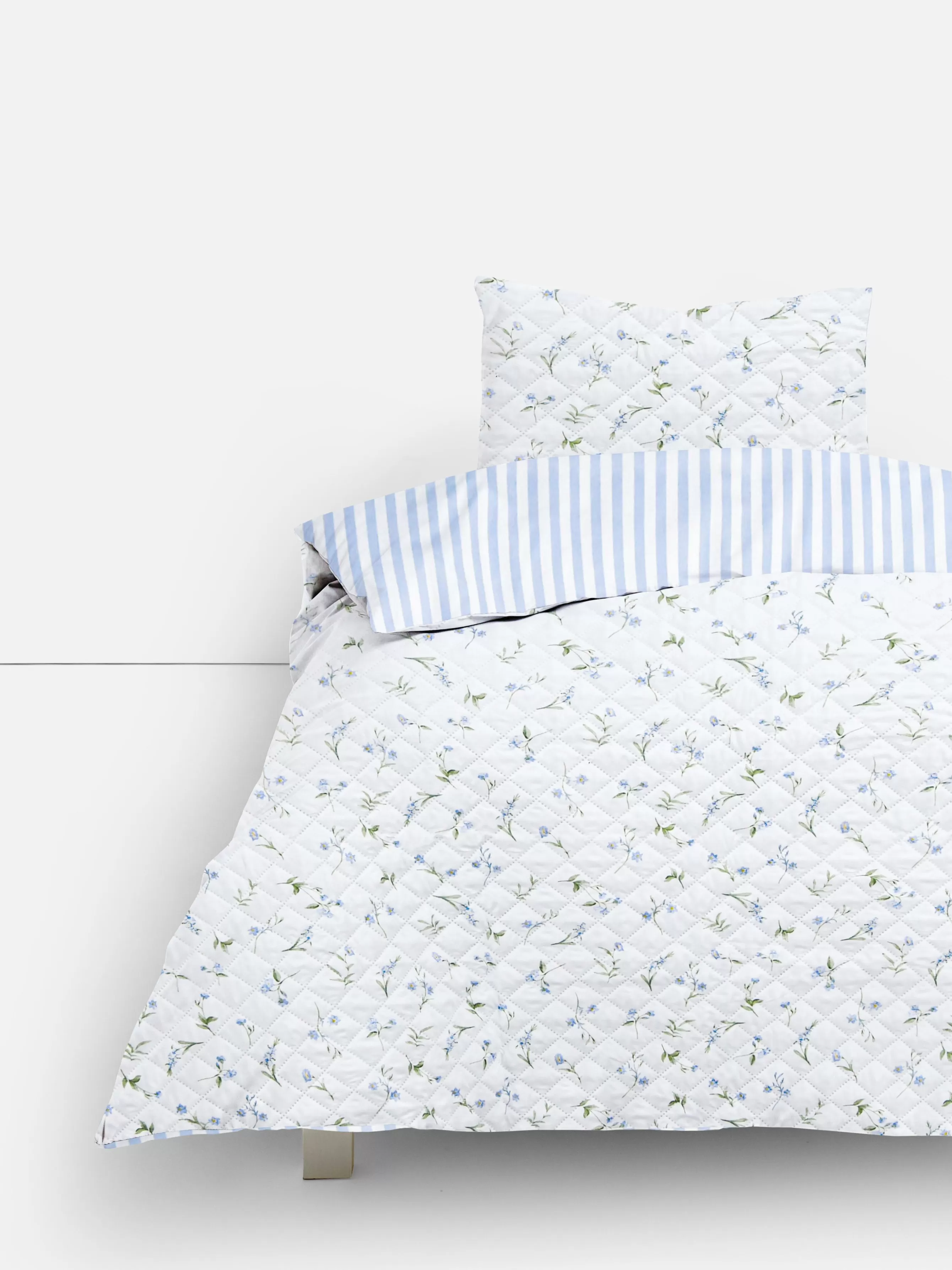 Clearance Primark Parure De Lit Simple En Pinsonic à Petites Fleurs Bleu