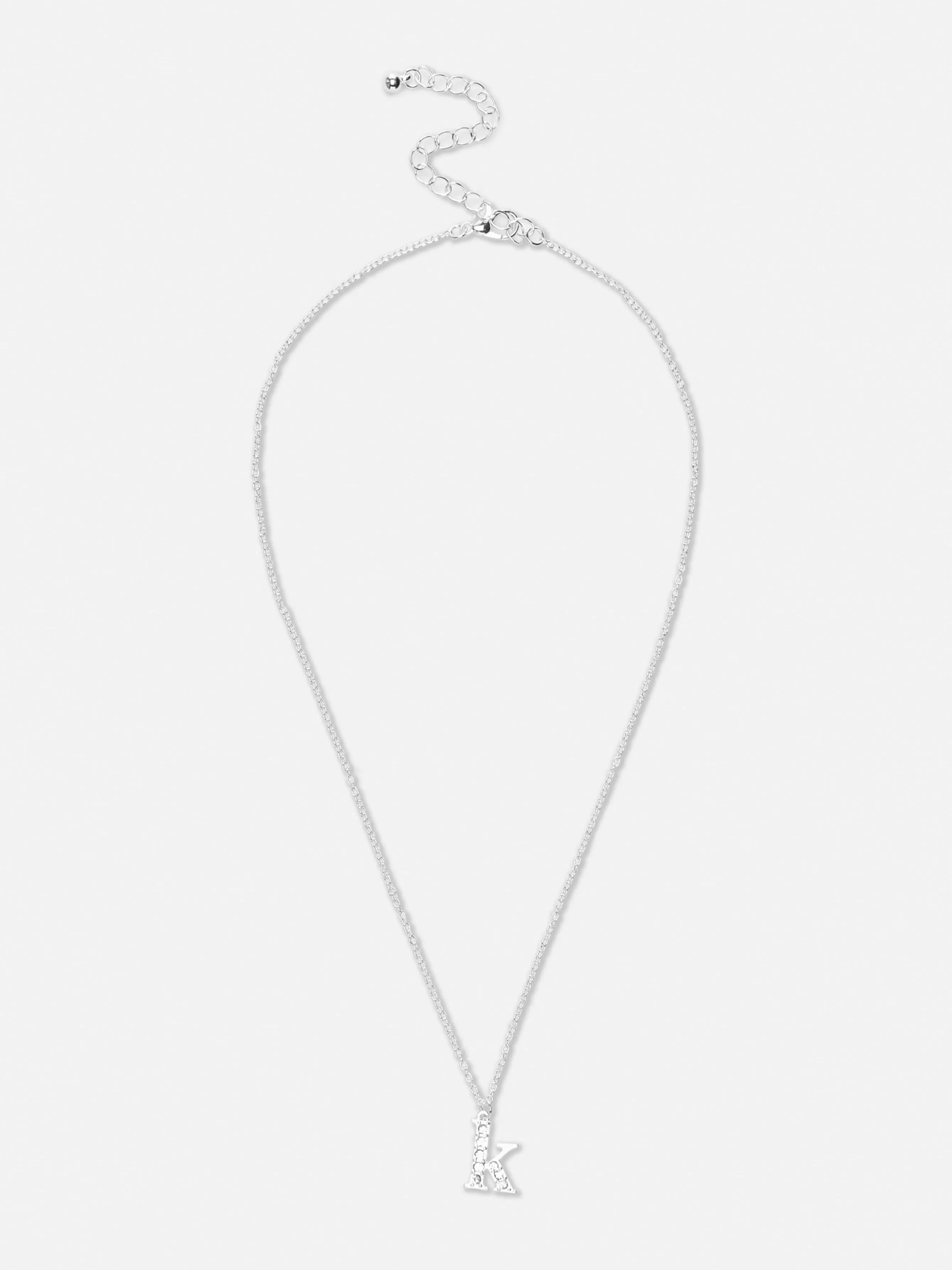 Discount Primark Pendentif à Initiale Et Strass Blanc