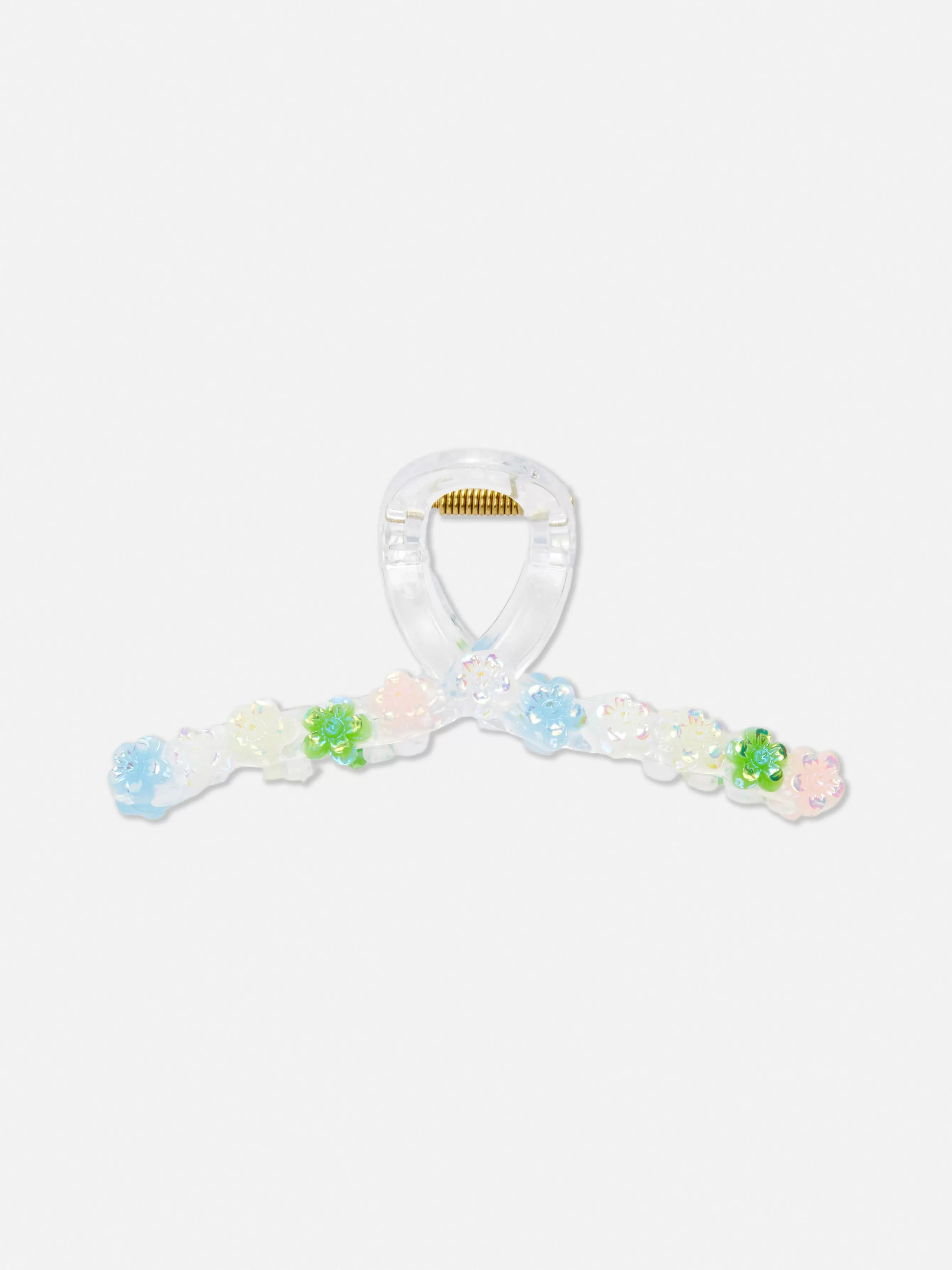 Shop Primark Pince à Cheveux Torsadée à Détail Floral Transparent