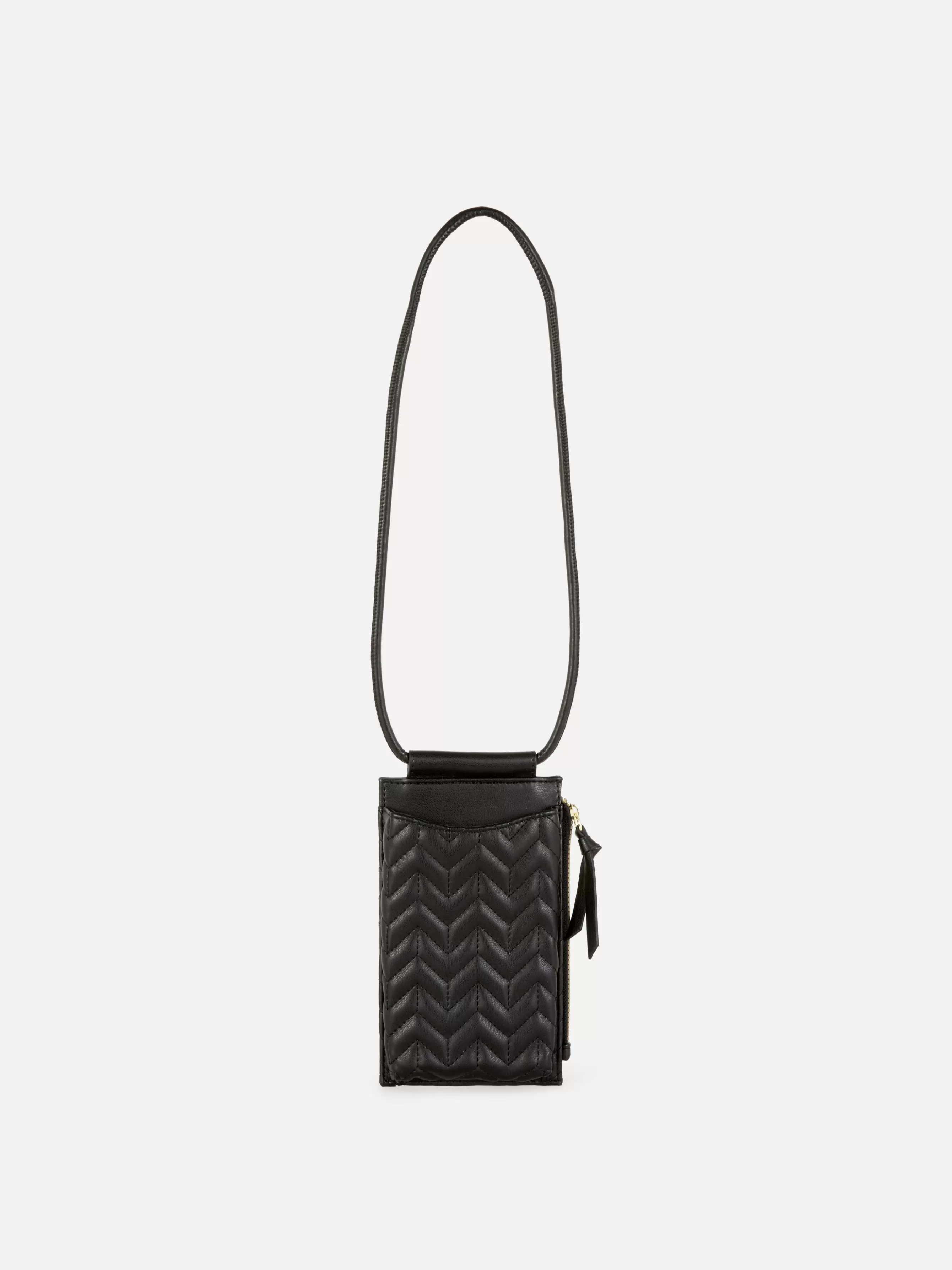 Online Primark Pochette Pour Téléphone Zippée Et Matelassée à Chevrons Noir