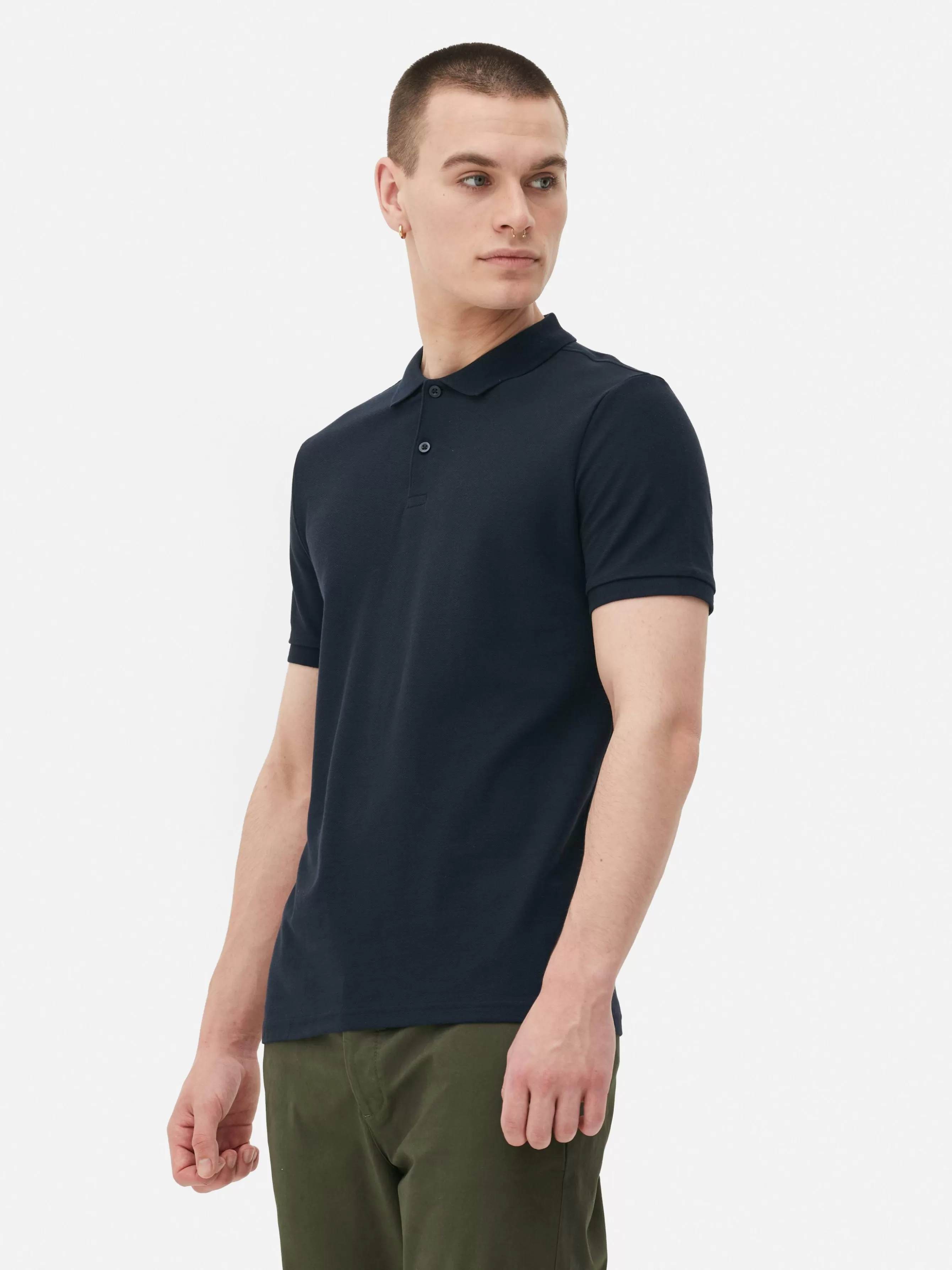 Cheap Primark Polo En Piqué Bleu marine