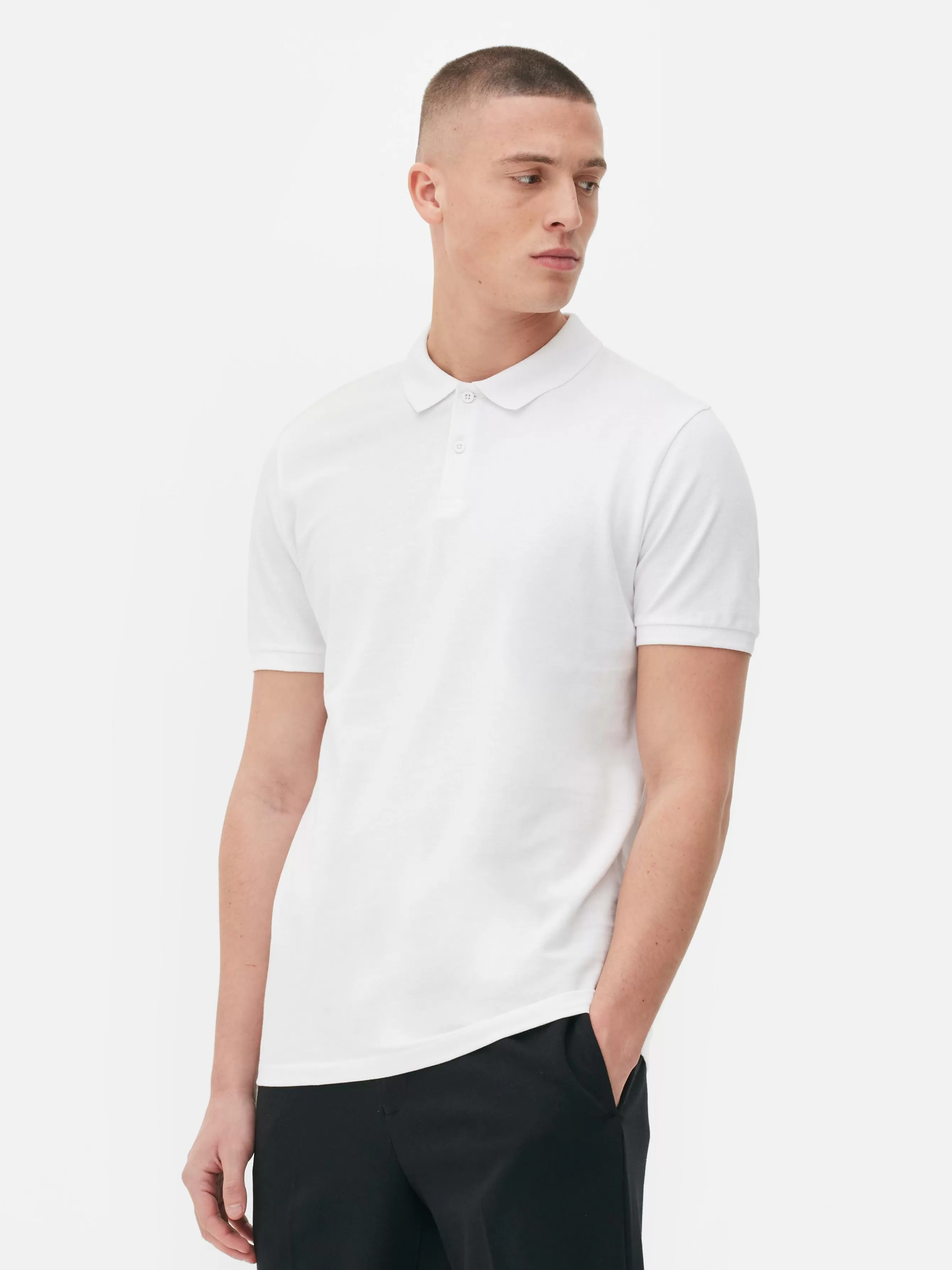 Store Primark Polo En Piqué Blanc