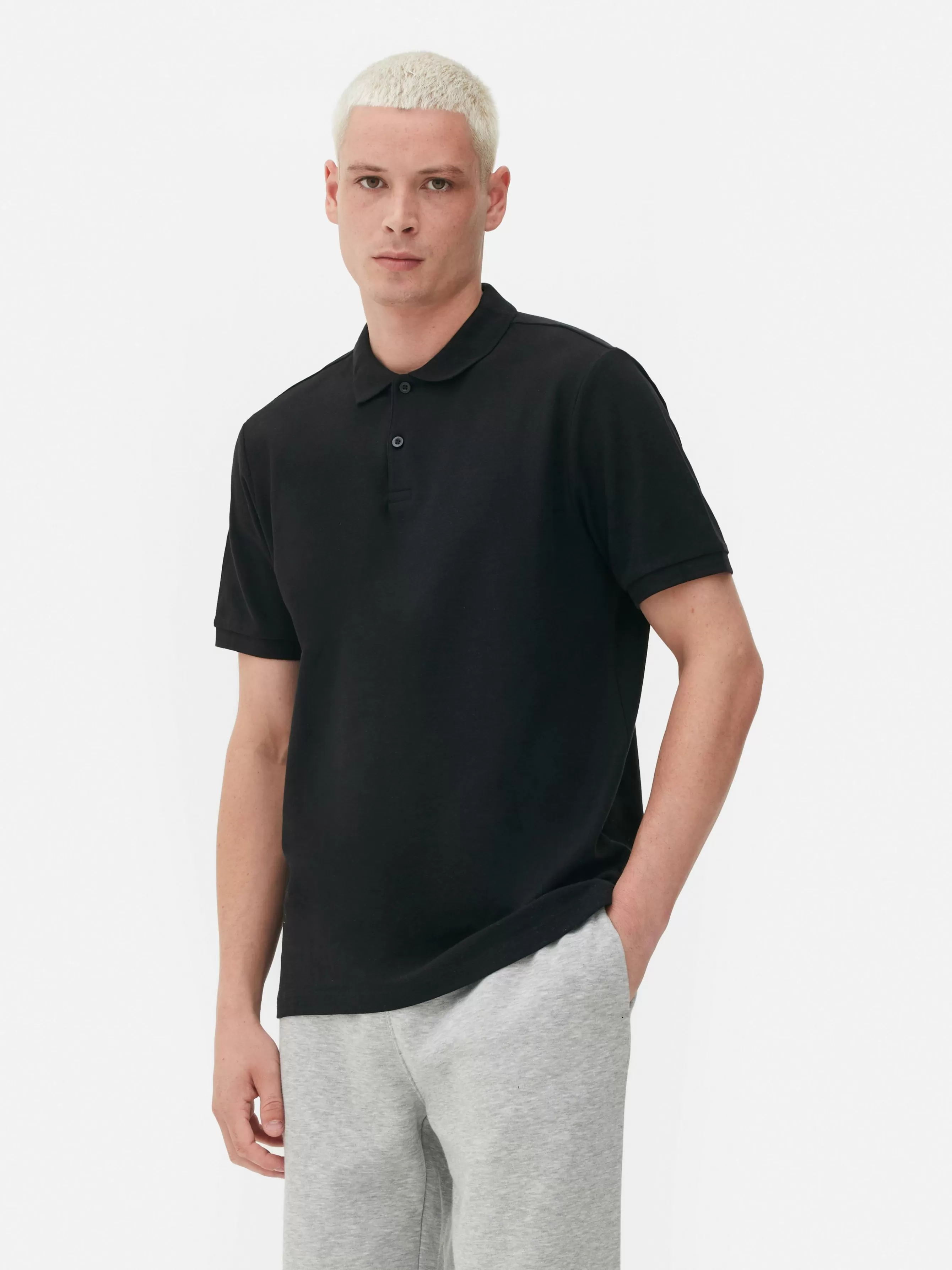 Best Sale Primark Polo En Piqué Classique Noir