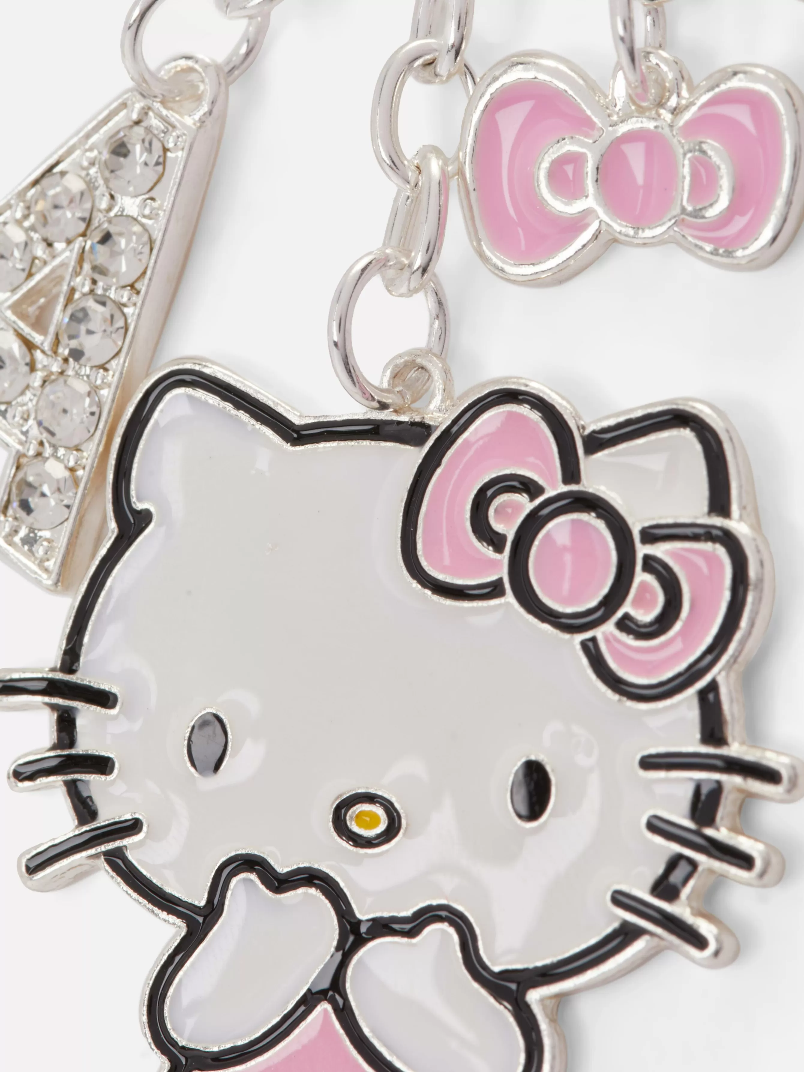 New Primark Porte-clés à Strass Hello Kitty Blanc