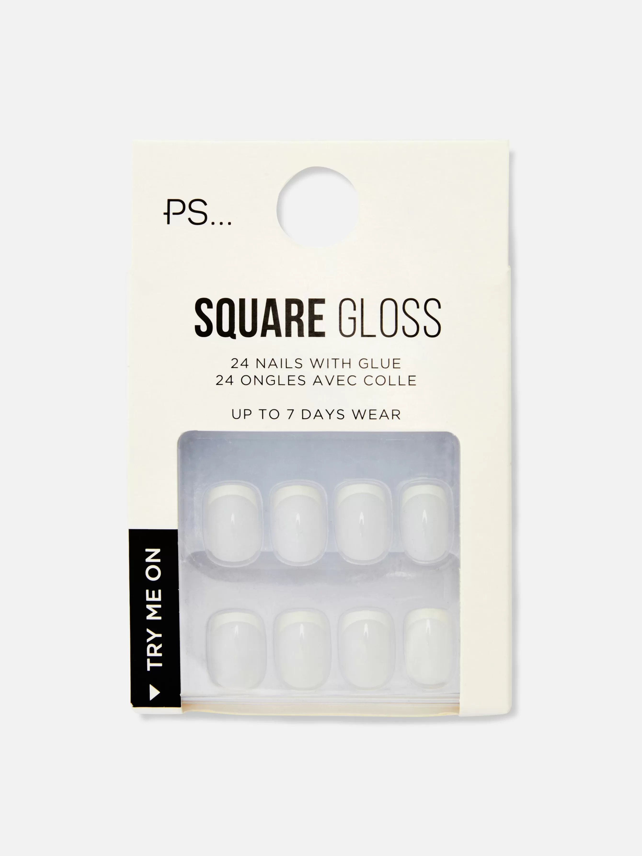 Cheap Primark PS... Faux Ongles Brillants Carrés Nude