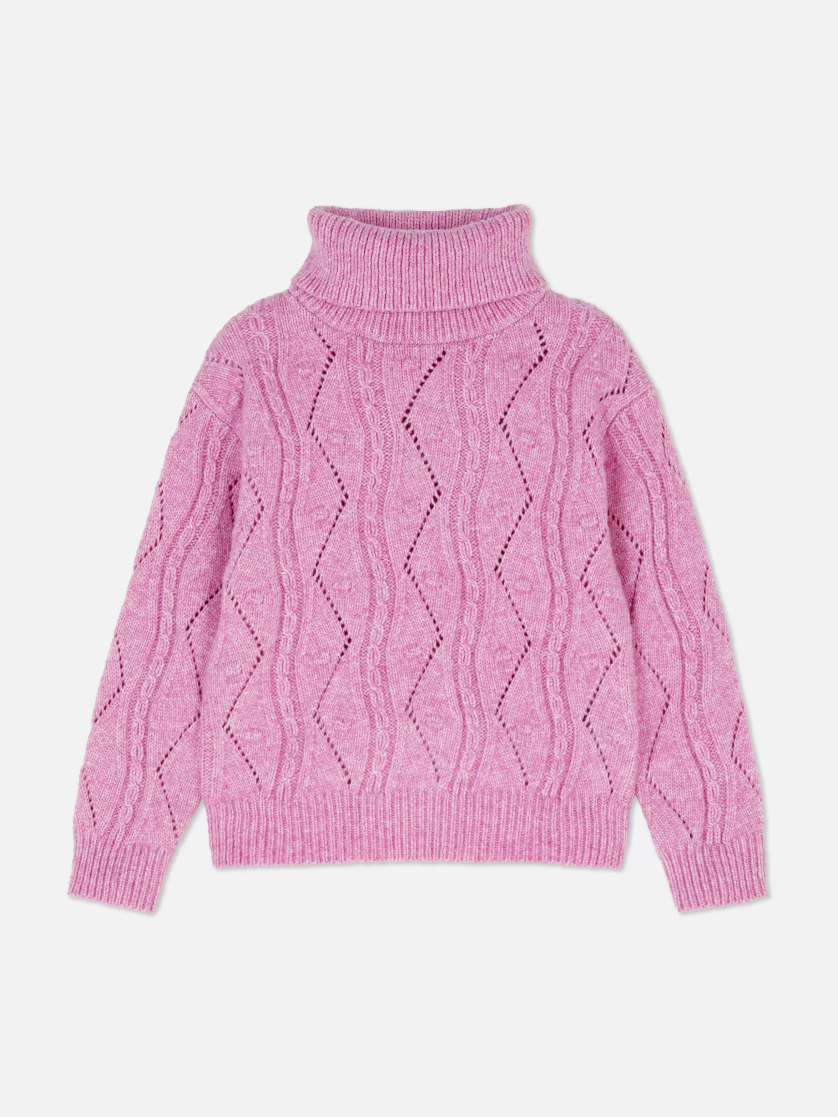 Sale Primark Pull Tricoté à Col Roulé Rose