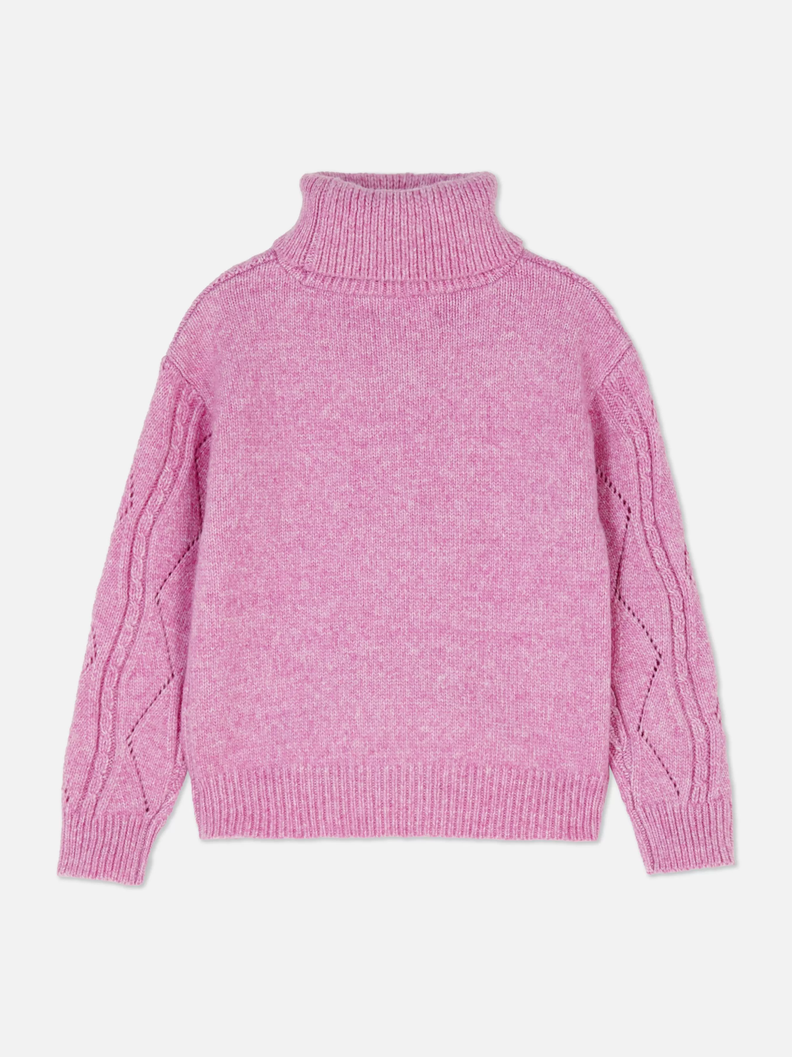 Sale Primark Pull Tricoté à Col Roulé Rose