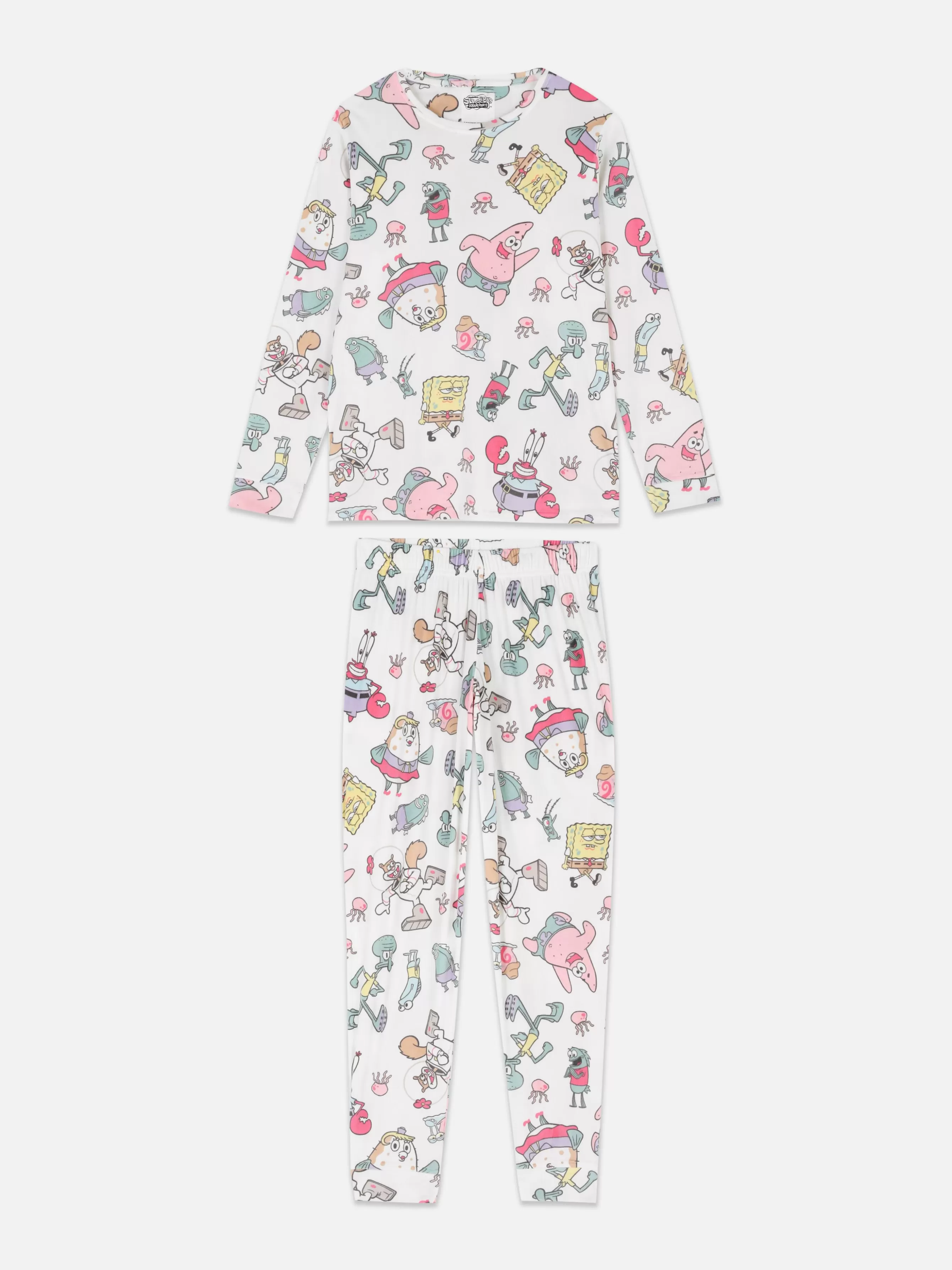 Clearance Primark Pyjama à Manches Longues Bob L'éponge Multicolore