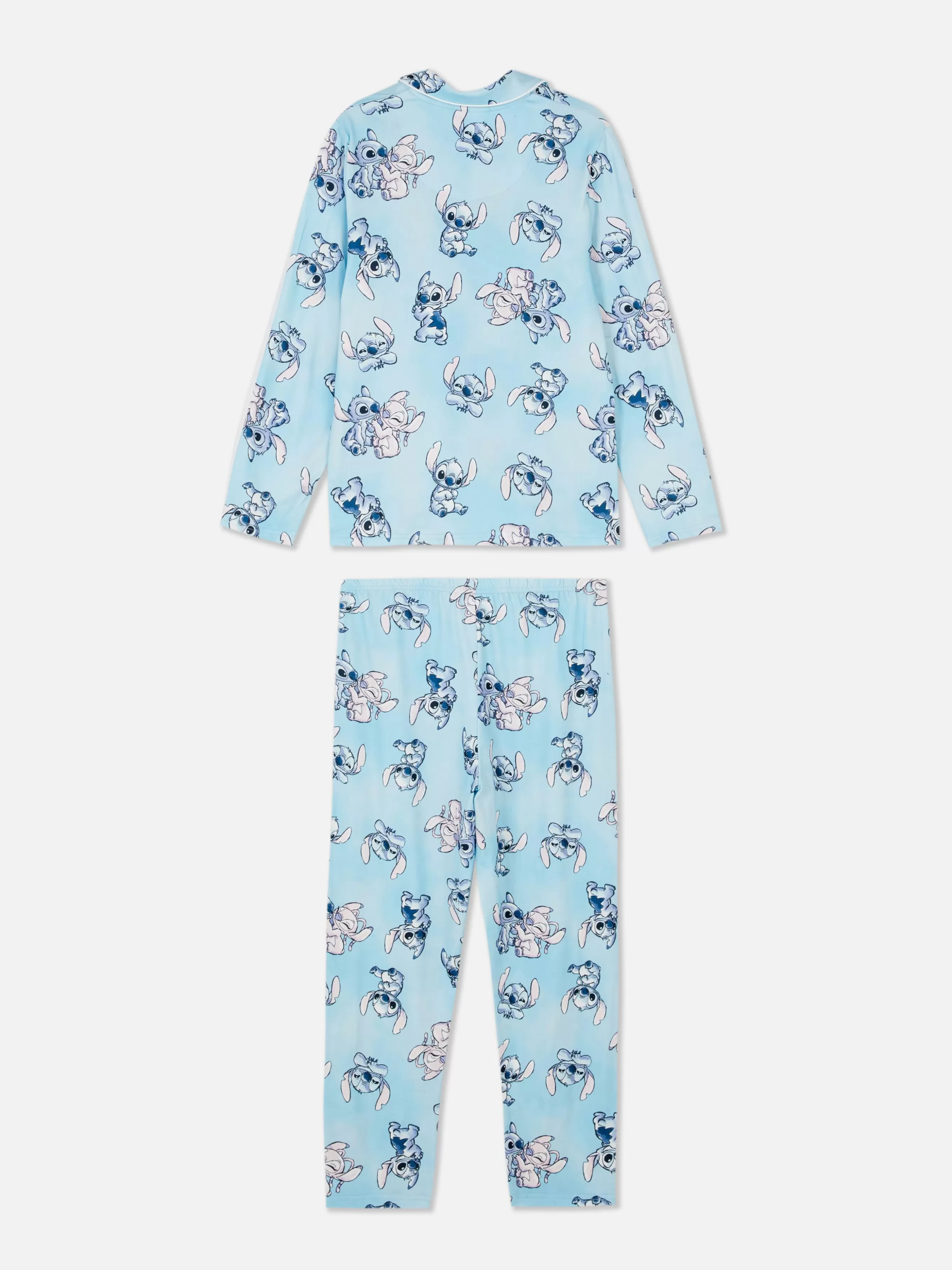 Shop Primark Pyjama à Manches Longues Disney Stitch & Angel Bleu