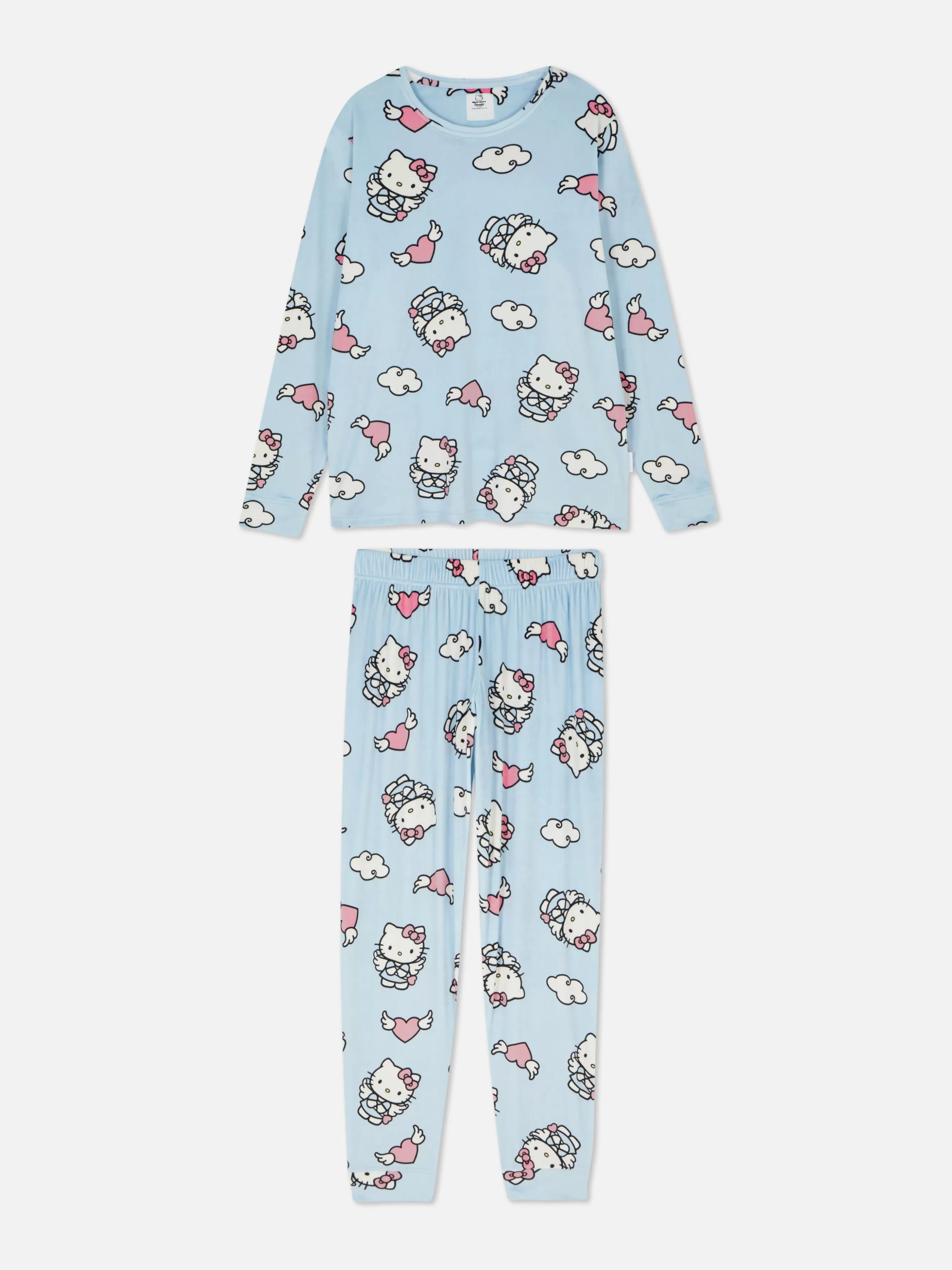 Online Primark Pyjama à Manches Longues Hello Kitty Bleu clair