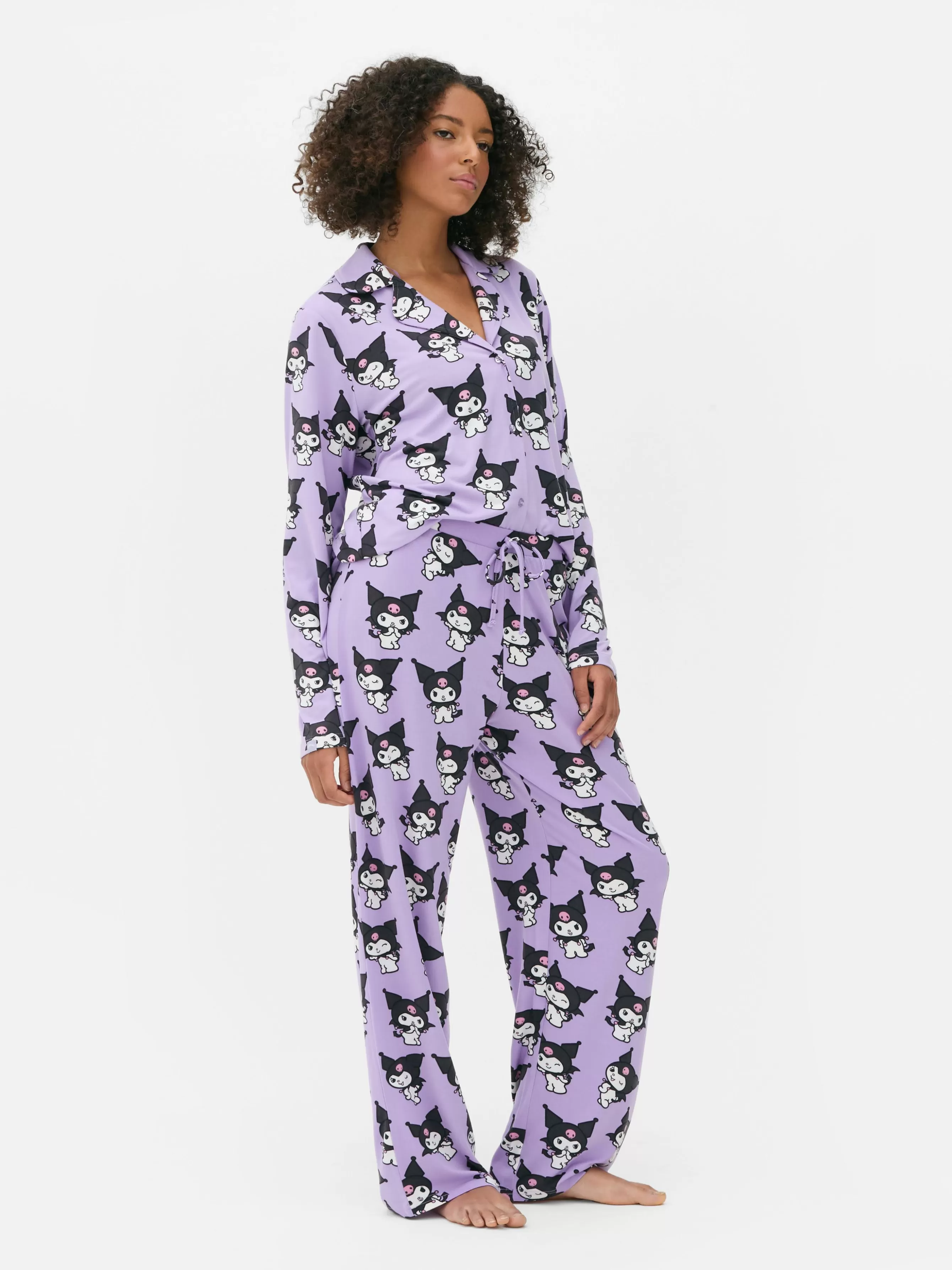 Online Primark Pyjama Boyfriend Hello Kitty Kuromi Violet