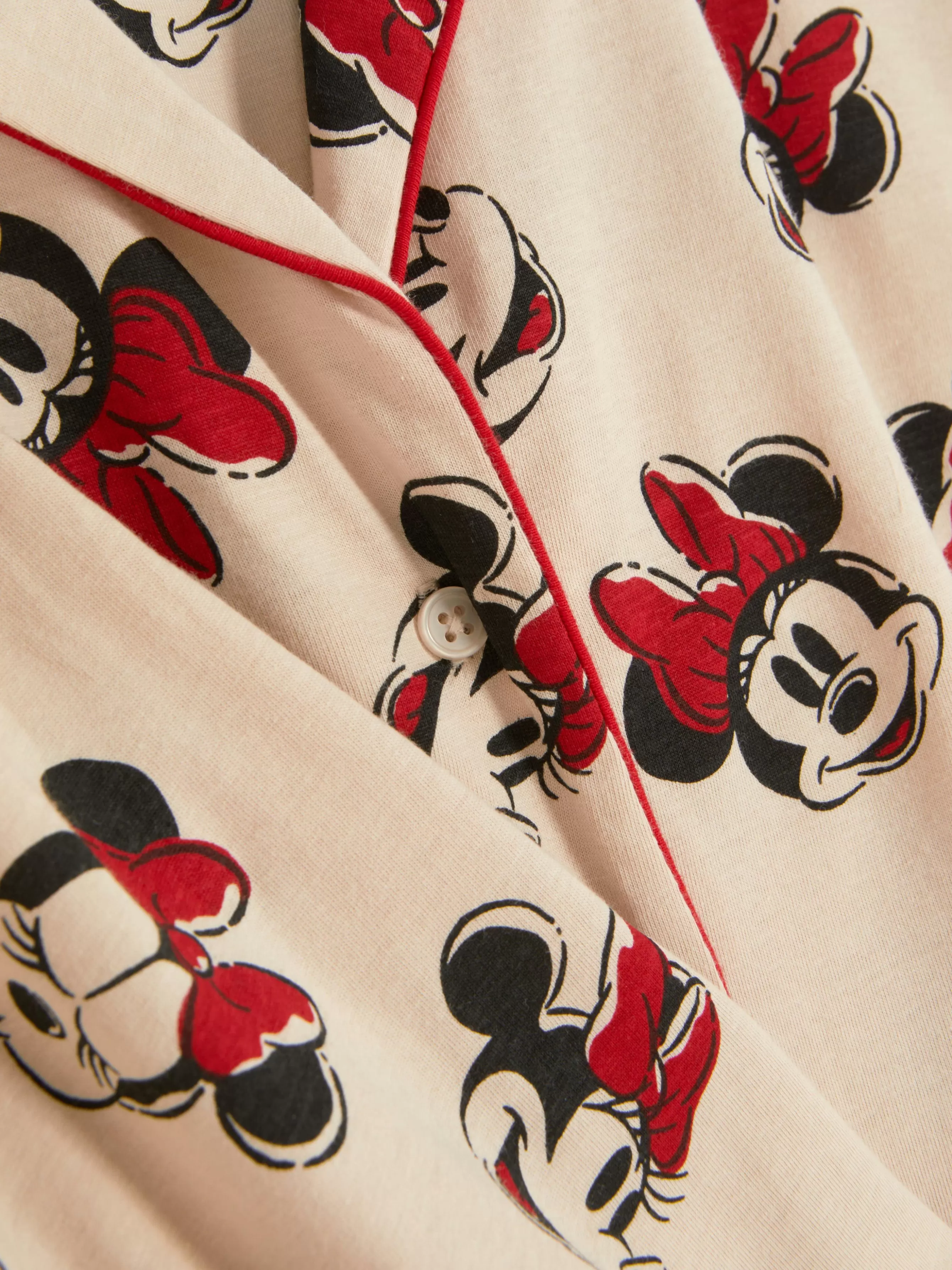 Fashion Primark Pyjama Chemise à Manches Courtes Disney Minnie Mouse Beige