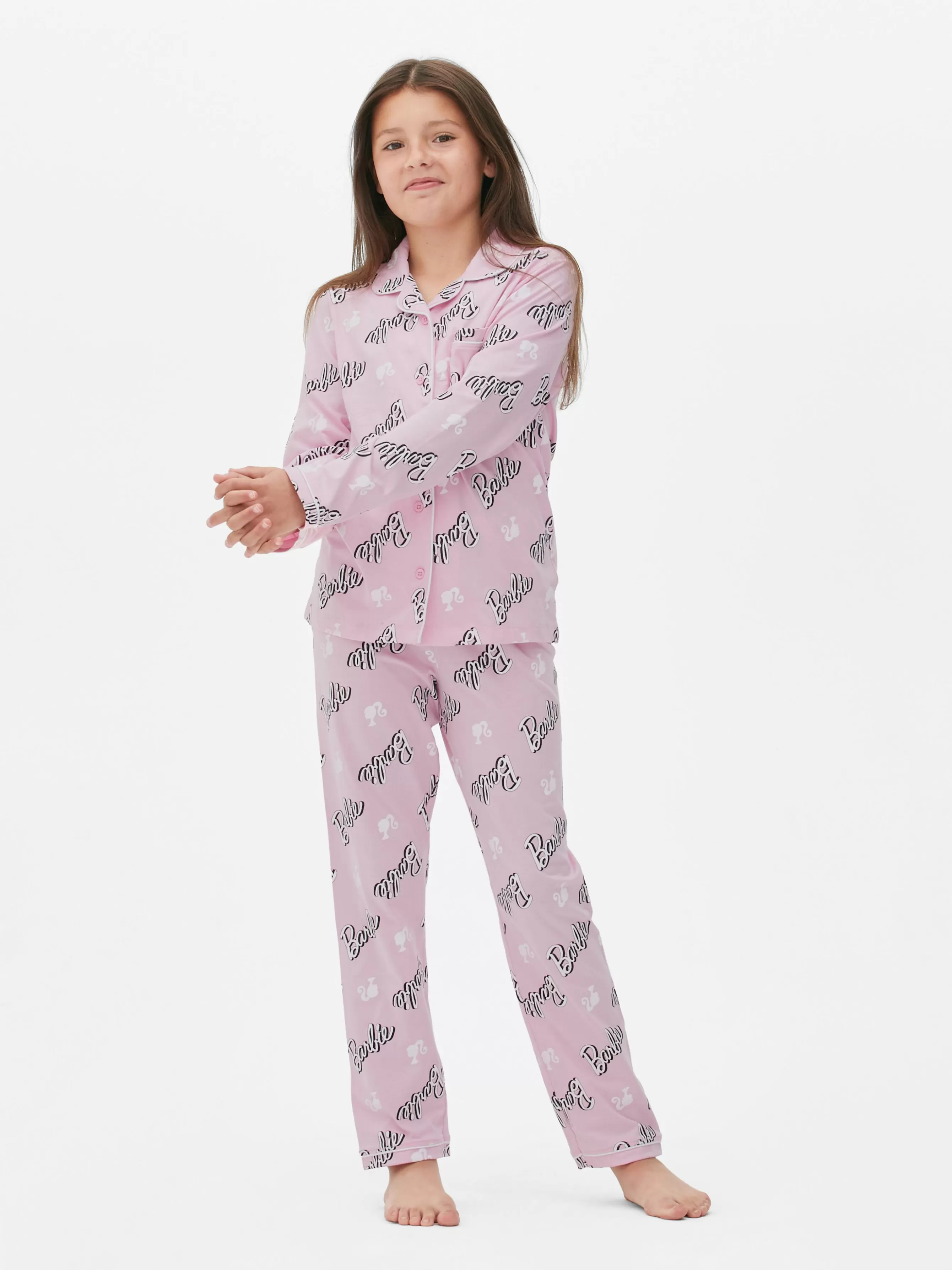 Store Primark Pyjama Chemise à Manches Longues Barbie Rose