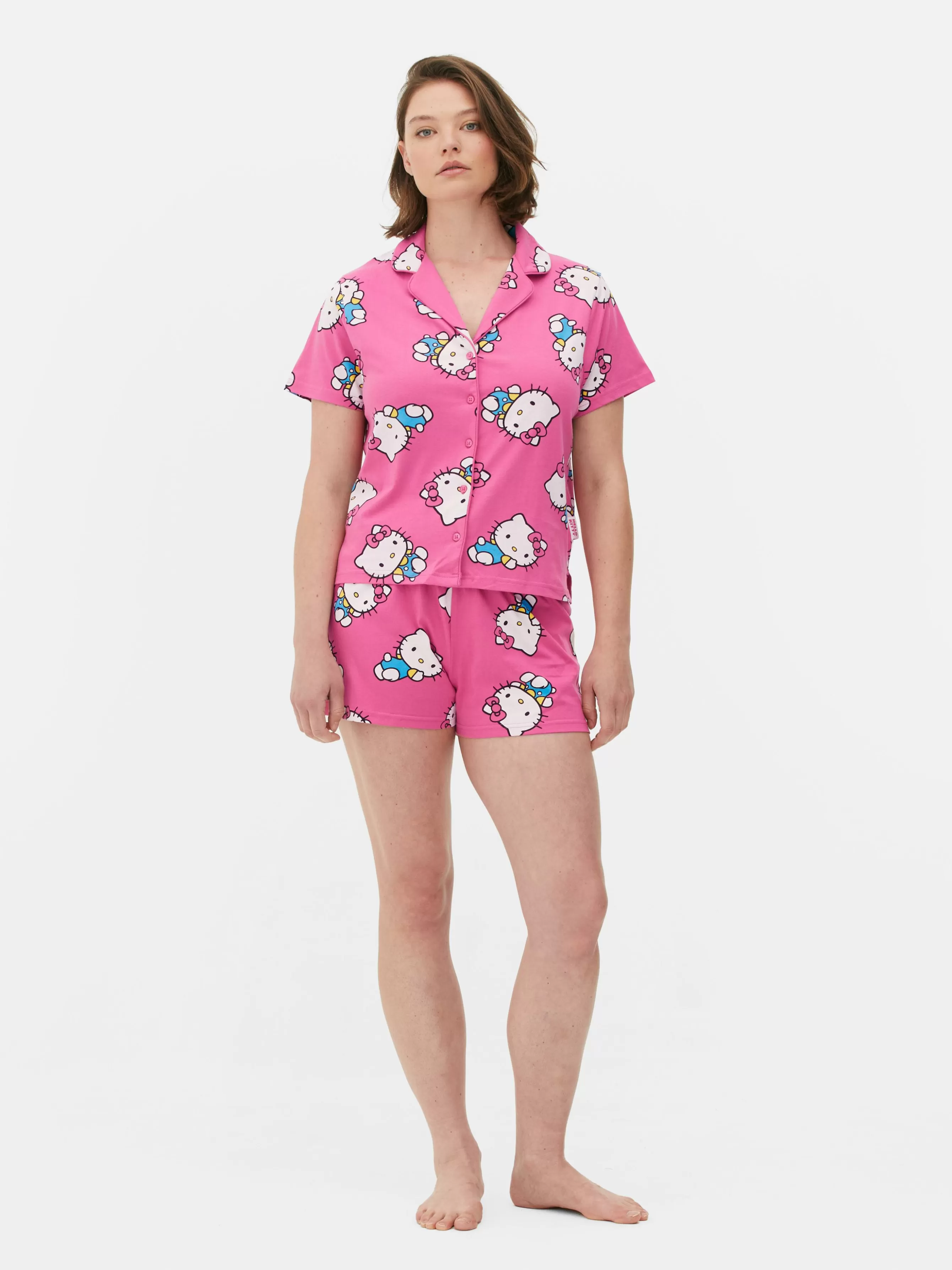 Cheap Primark Pyjama Chemise Et Short 50e Anniversaire Hello Kitty Rose vif