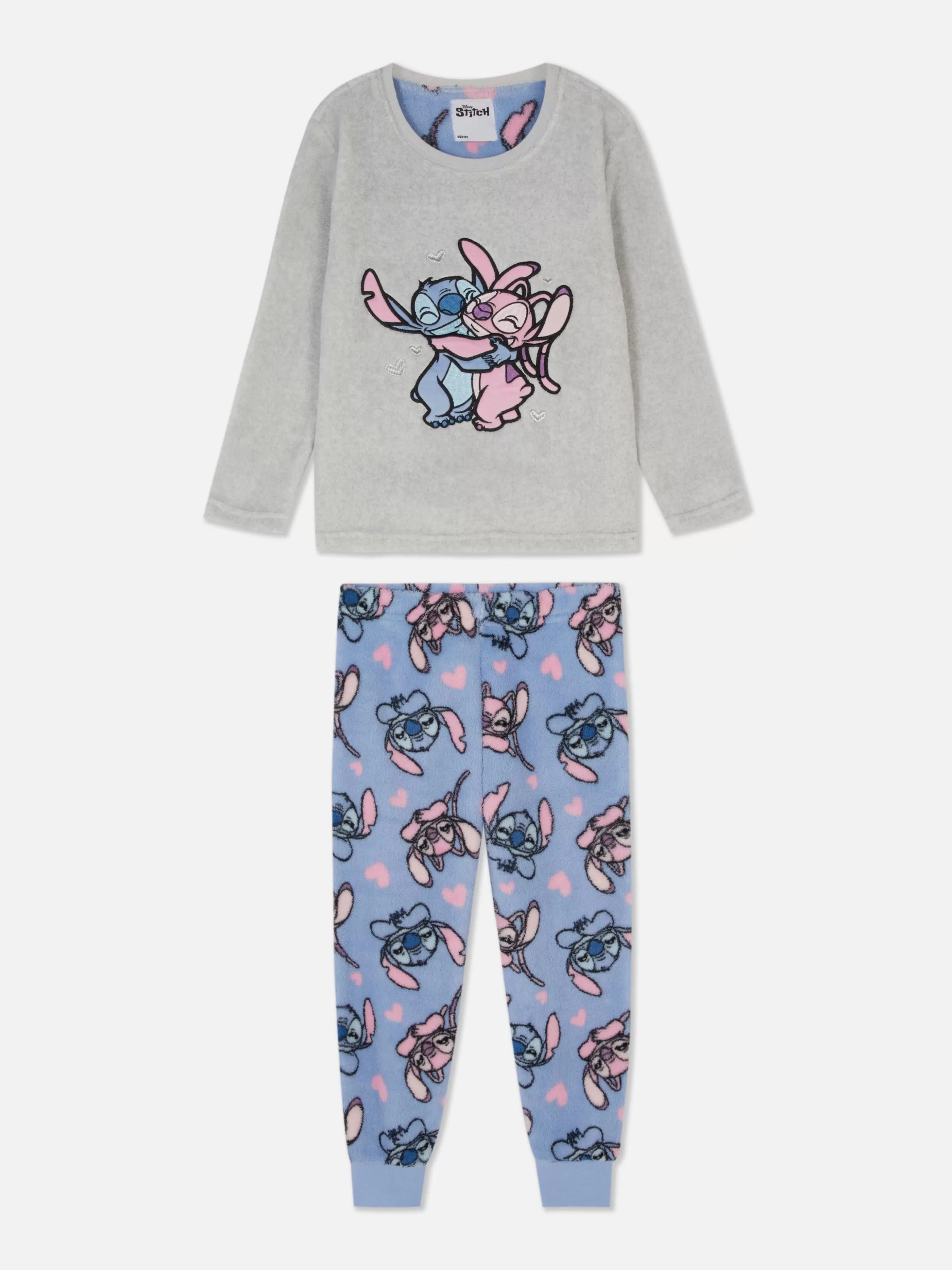 Store Primark Pyjama Confortable Disney Stitch & Angel Pour Fille Gris chiné