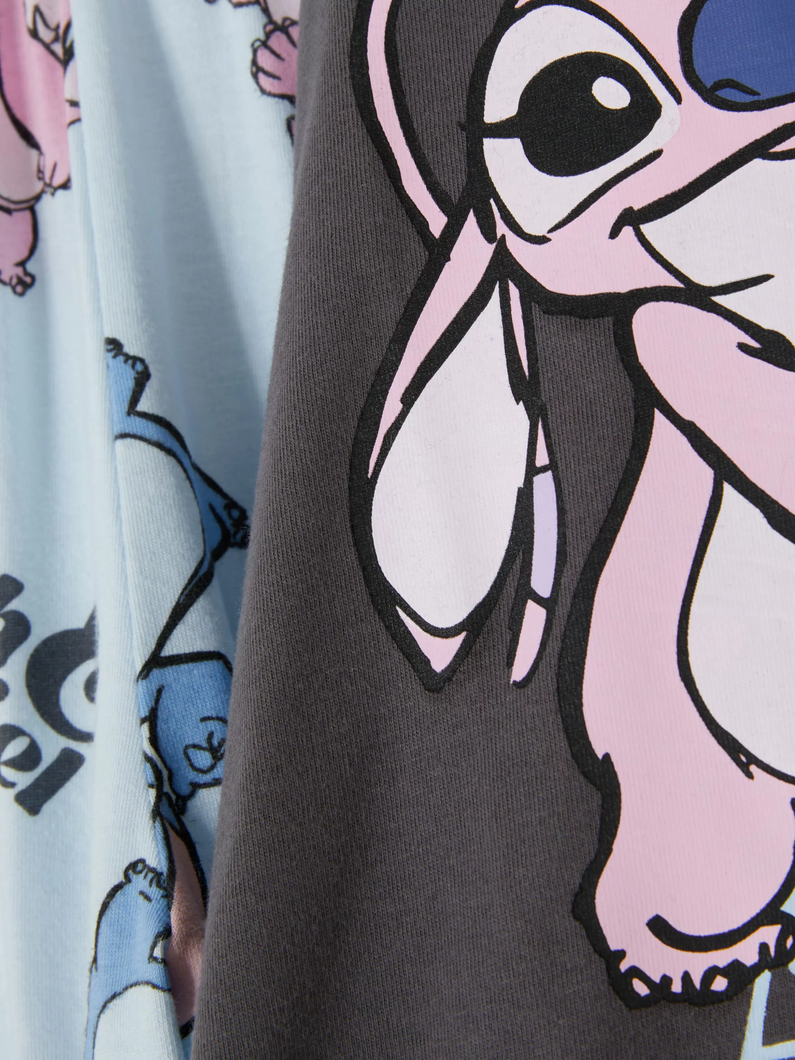 New Primark Pyjama Disney Lilo & Stitch Angel Anthracite