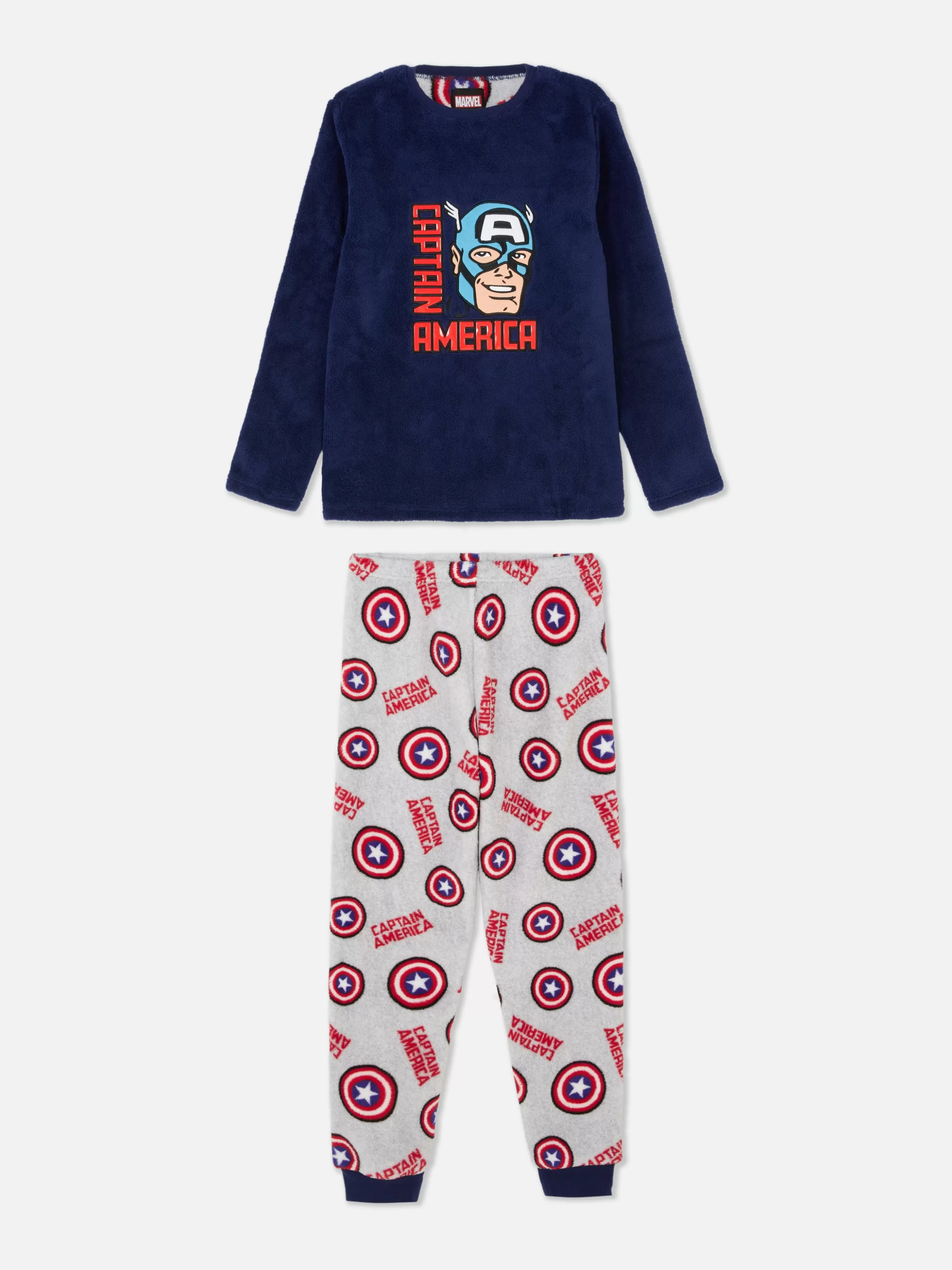 Best Sale Primark Pyjama Doux Marvel Captain America Bleu marine