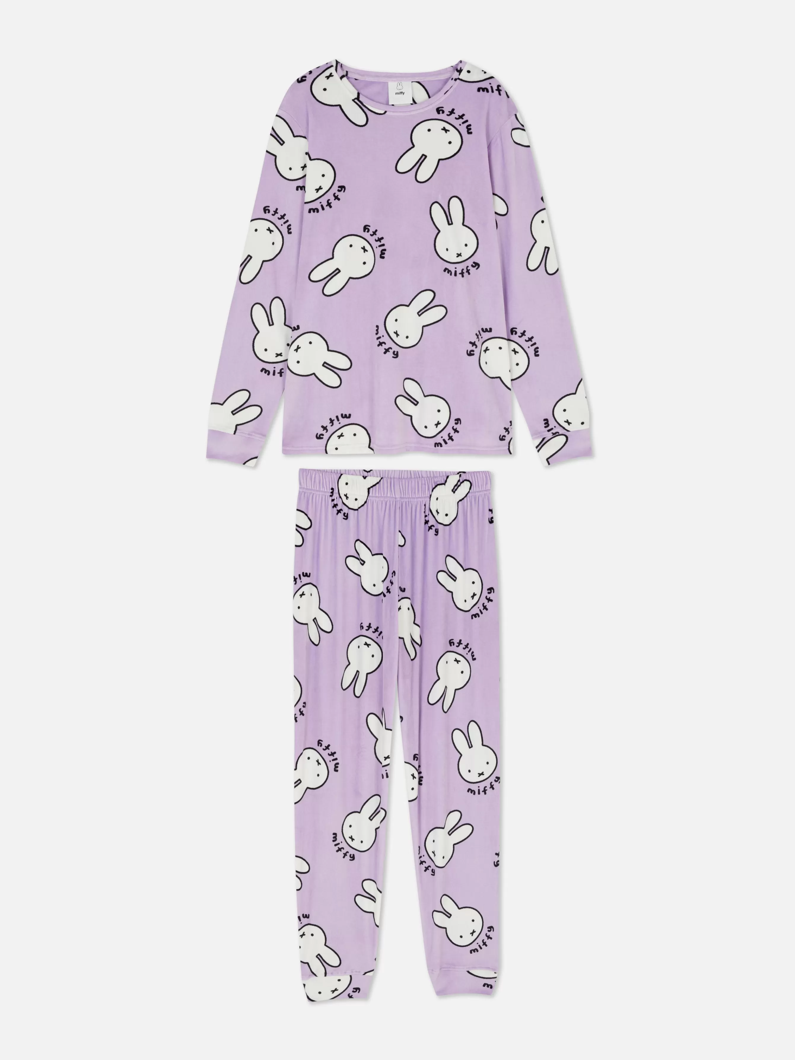 Outlet Primark Pyjama En Molleton à Manches Longues Miffy Lilas