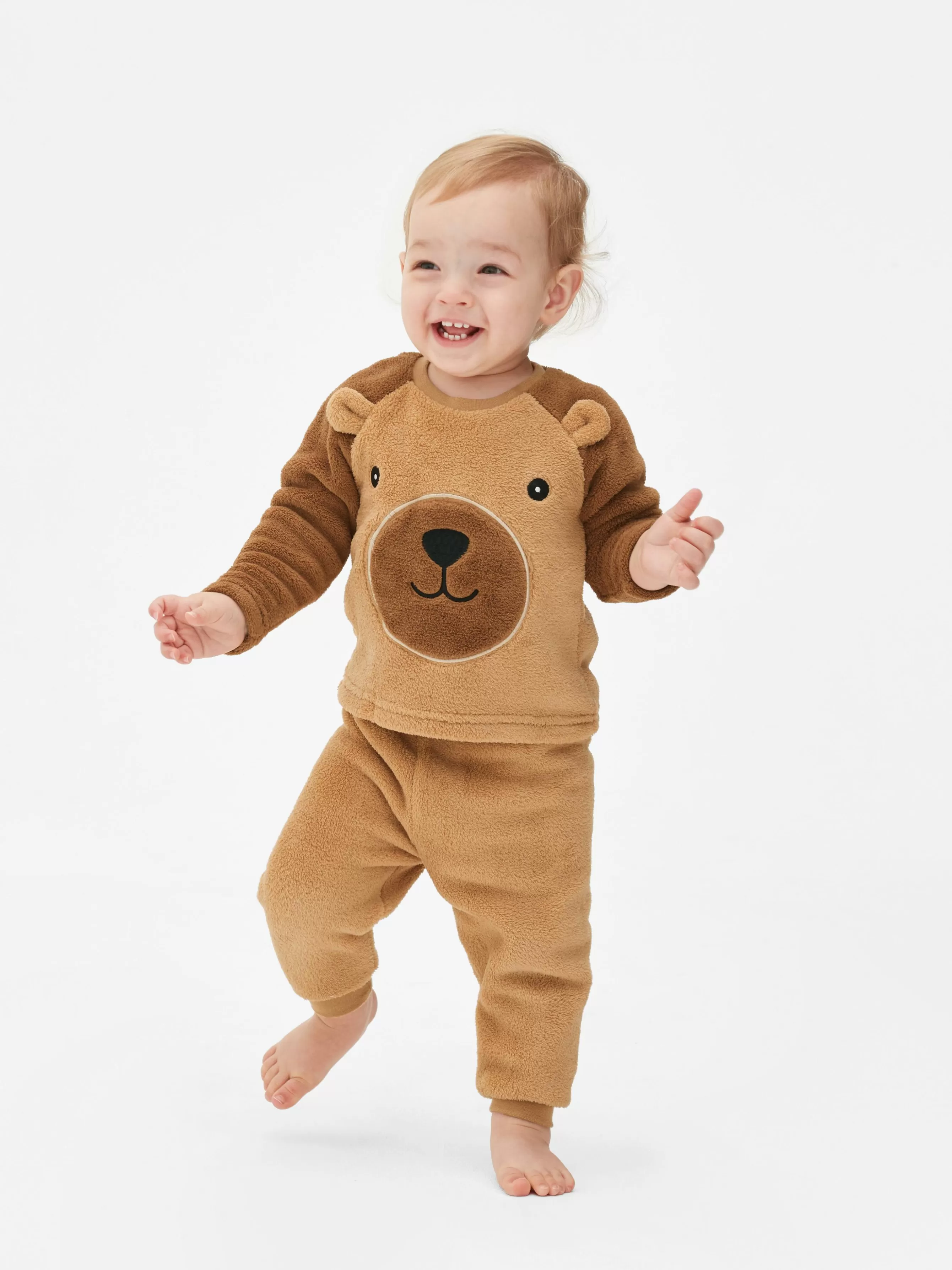 Clearance Primark Pyjama En Molleton à Motif Ours Marron