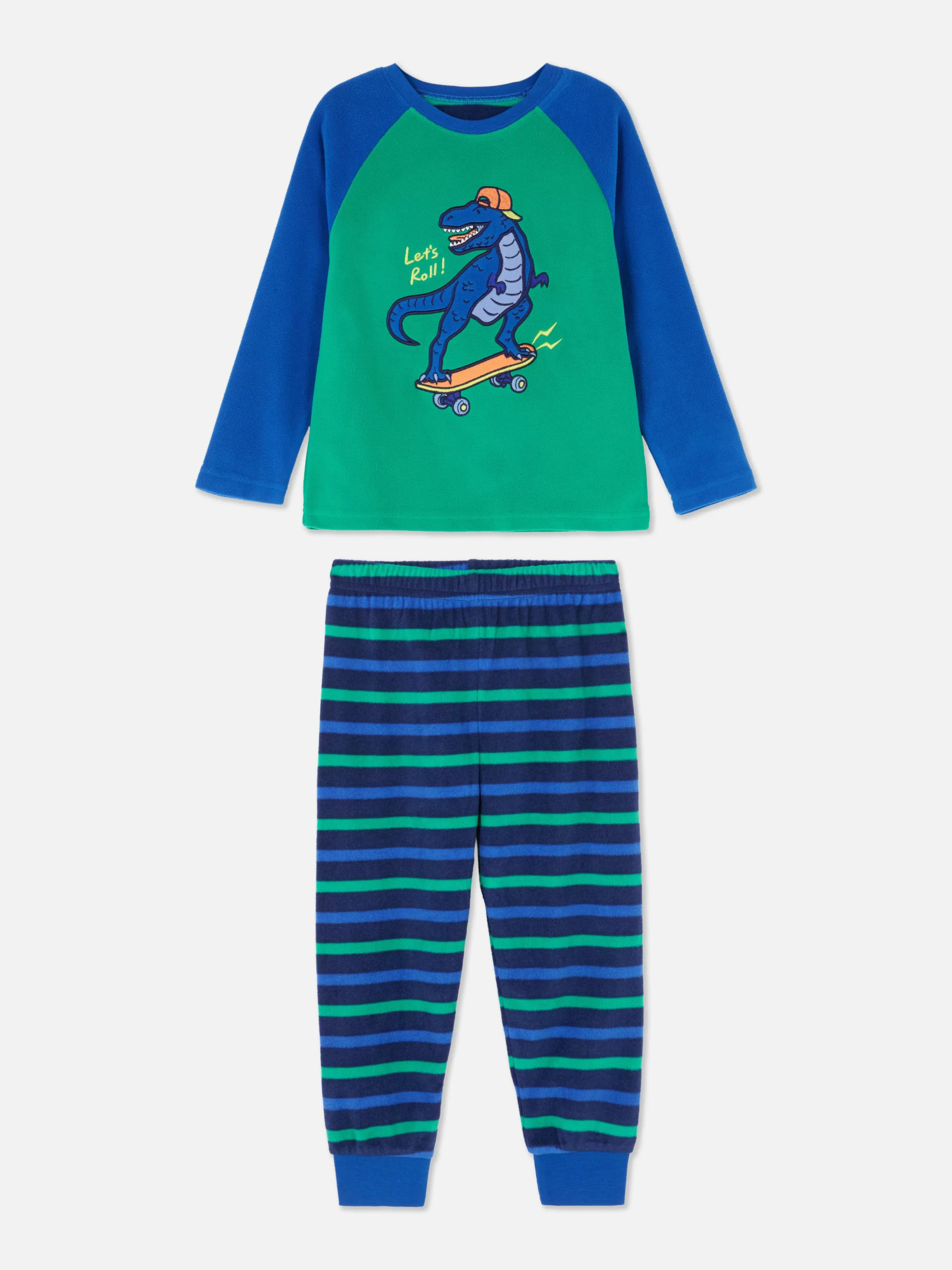 Best Sale Primark Pyjama En Molleton Dinosaure Vert