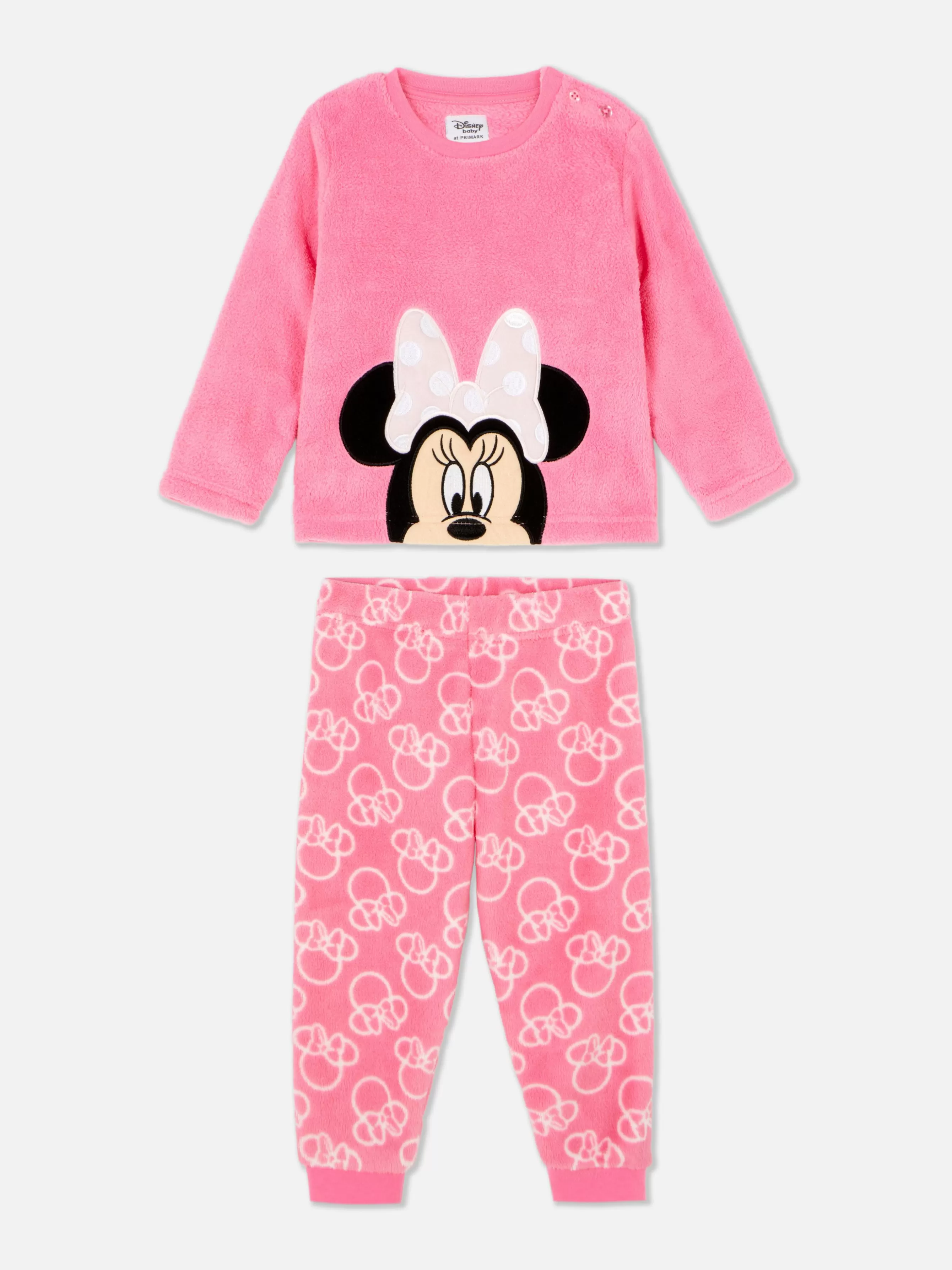 New Primark Pyjama En Molleton Disney Minnie Mouse Rose