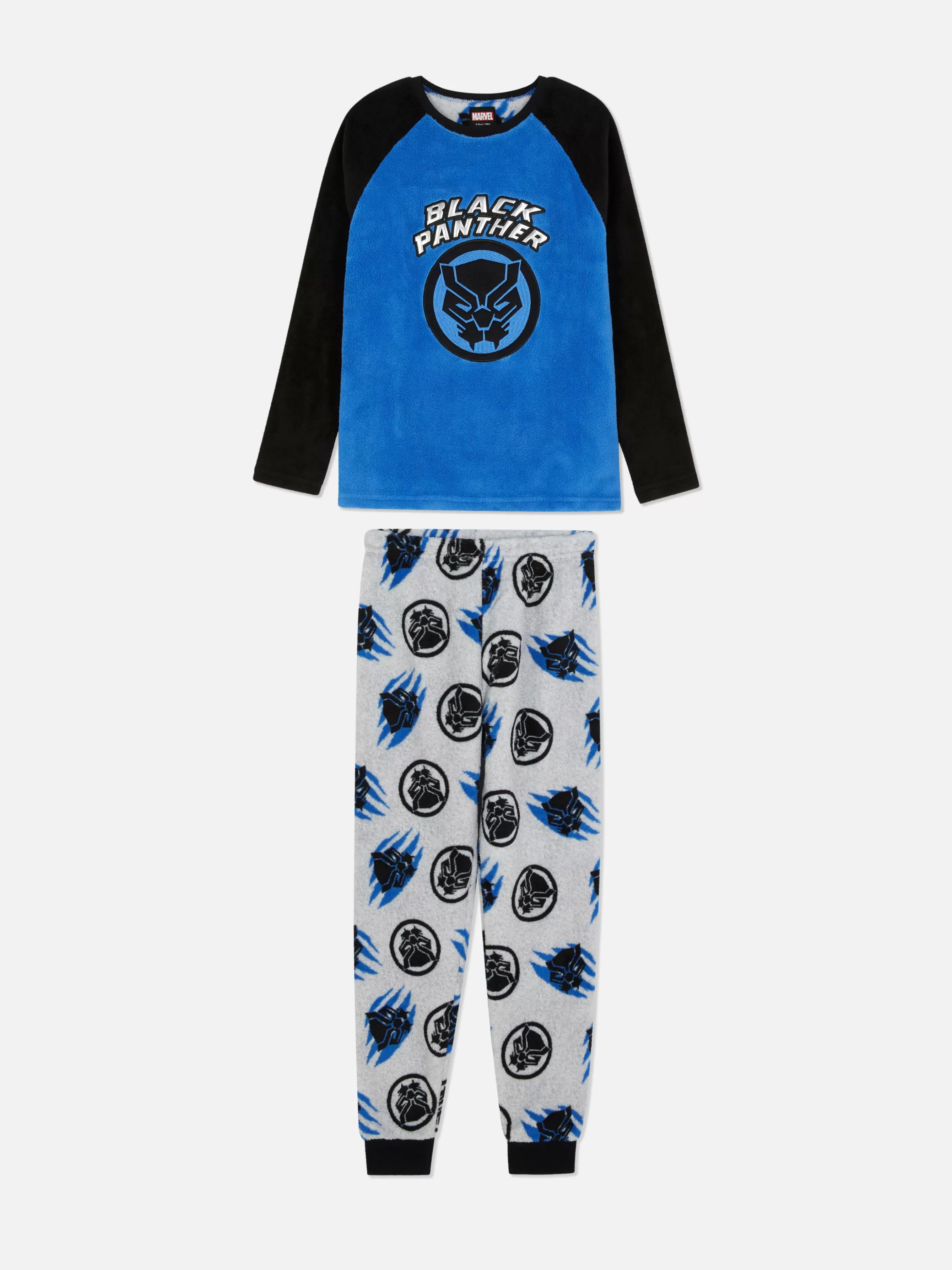 Shop Primark Pyjama En Molleton Marvel Black Panther Bleu