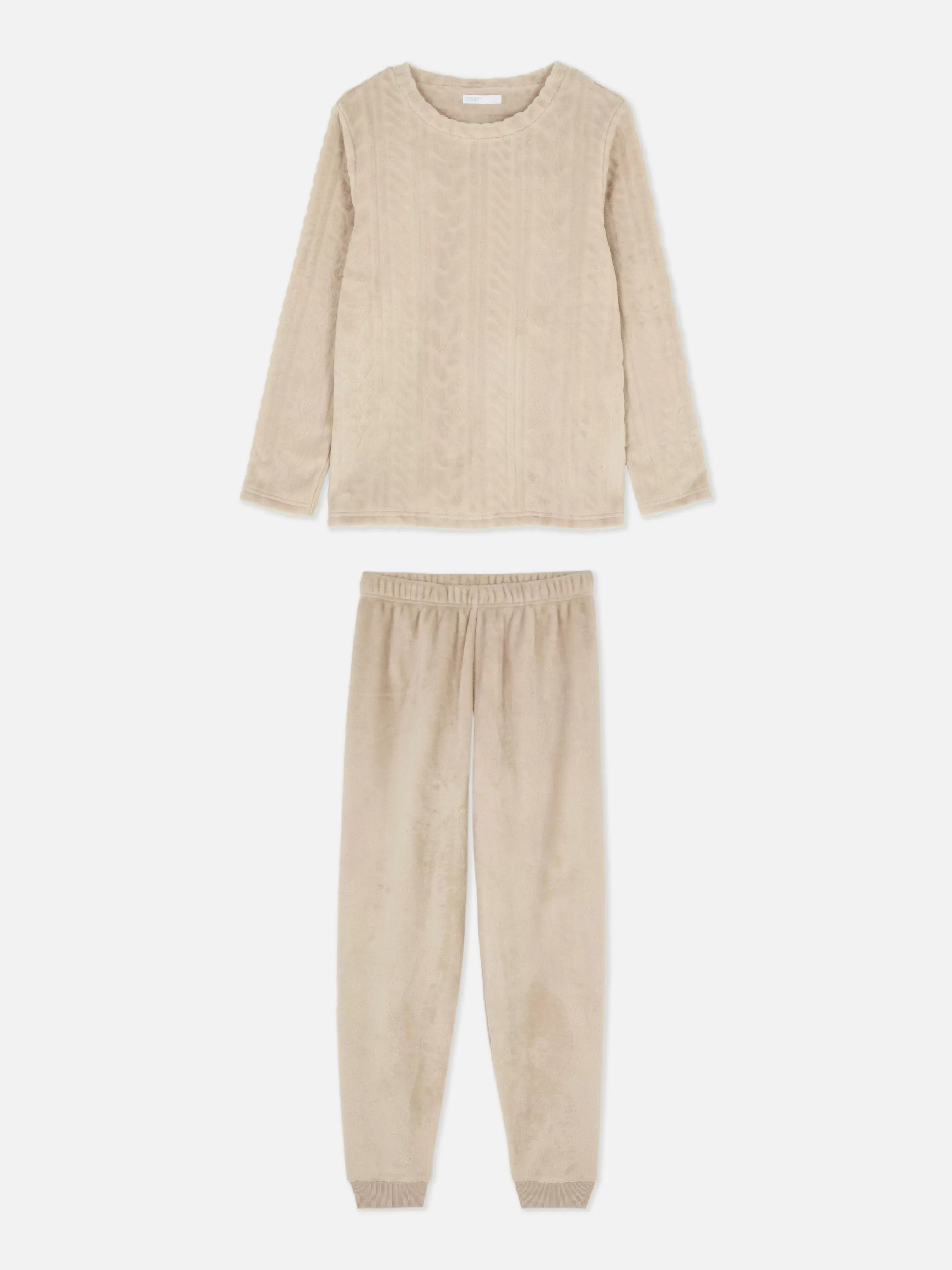 Cheap Primark Pyjama En Polaire à Texture Câble Beige