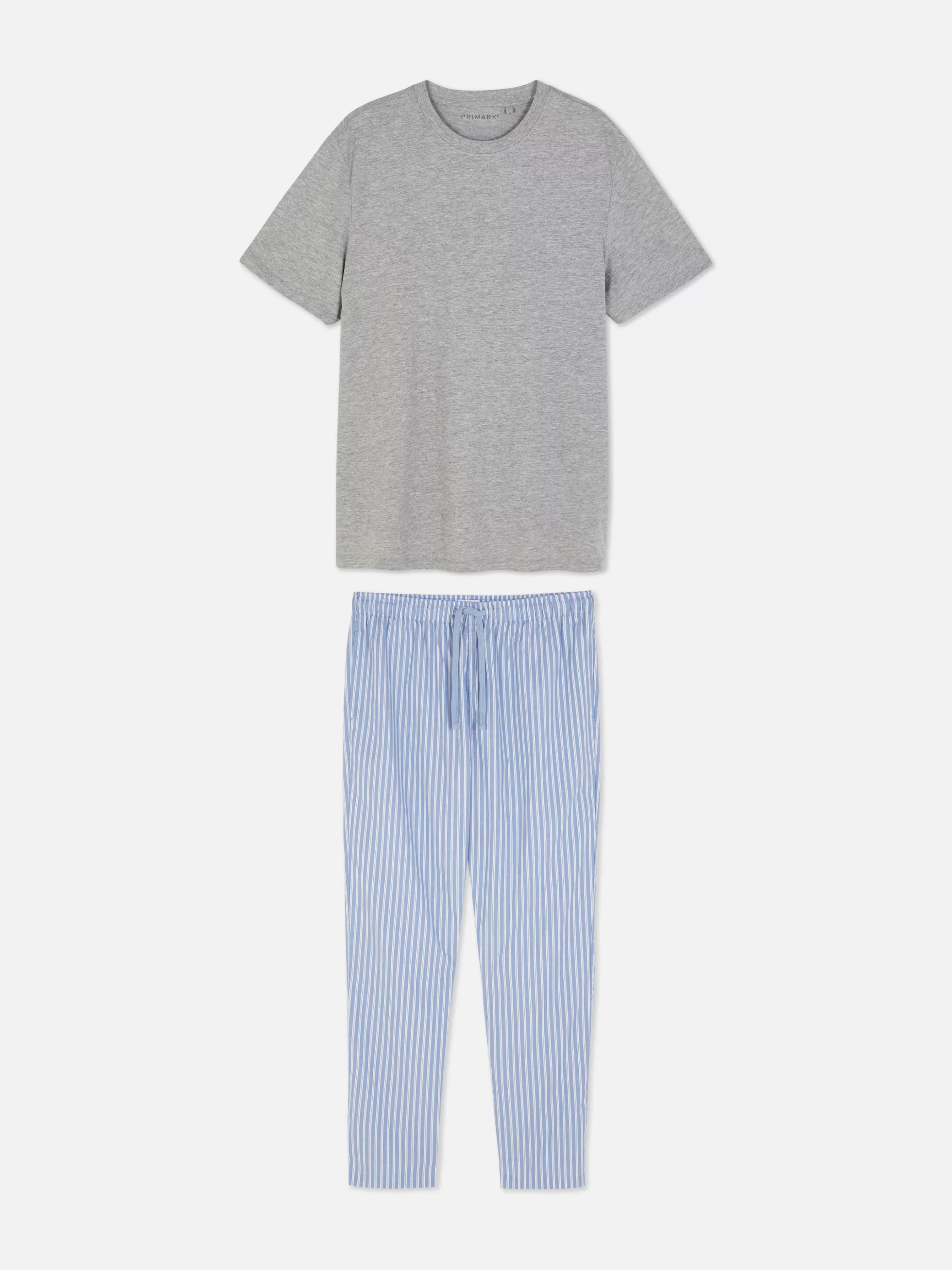 Online Primark Pyjama En Popeline De Coton Bleu clair