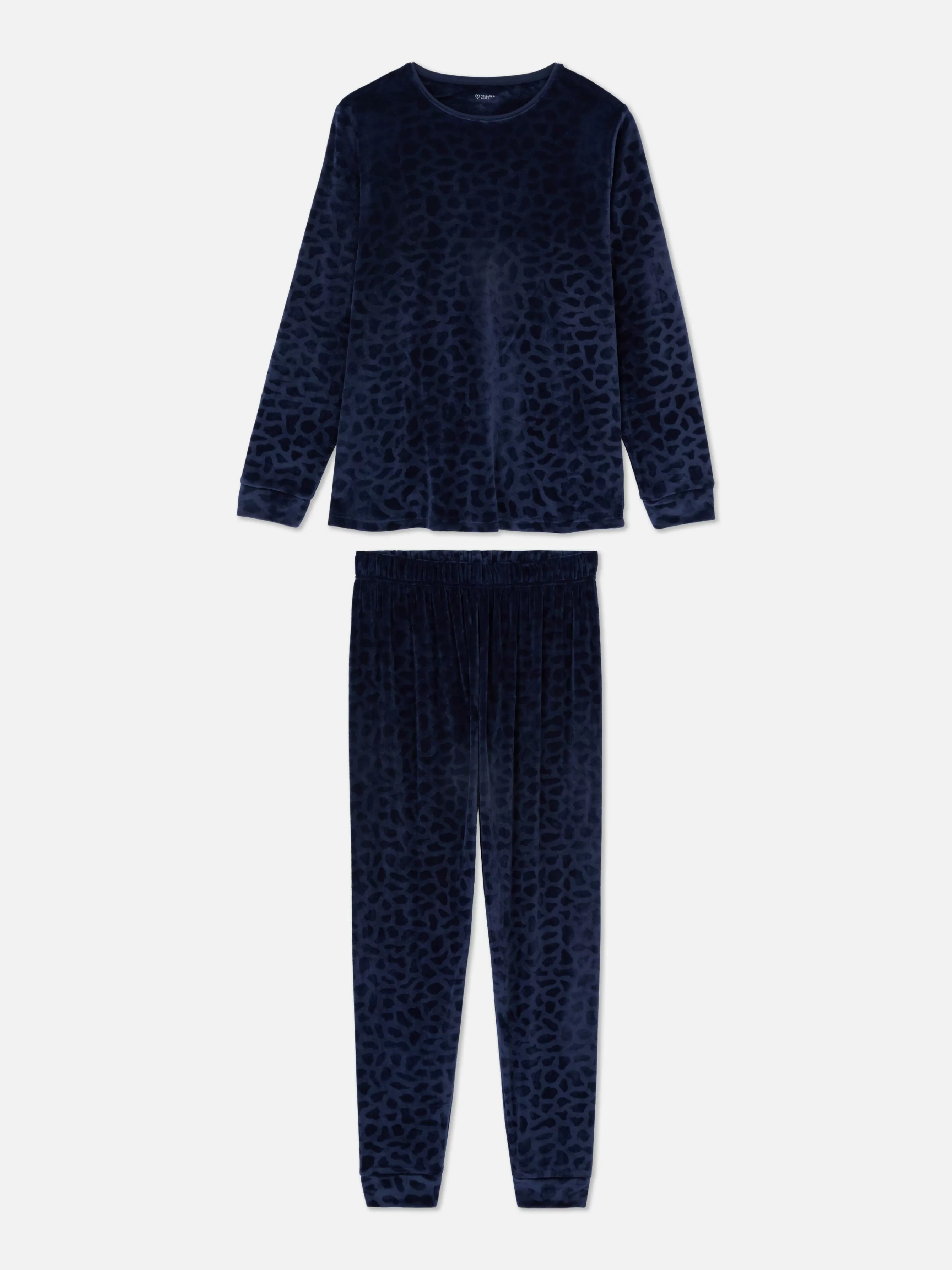 Cheap Primark Pyjama En Tissu Minky Duveteux Bleu marine