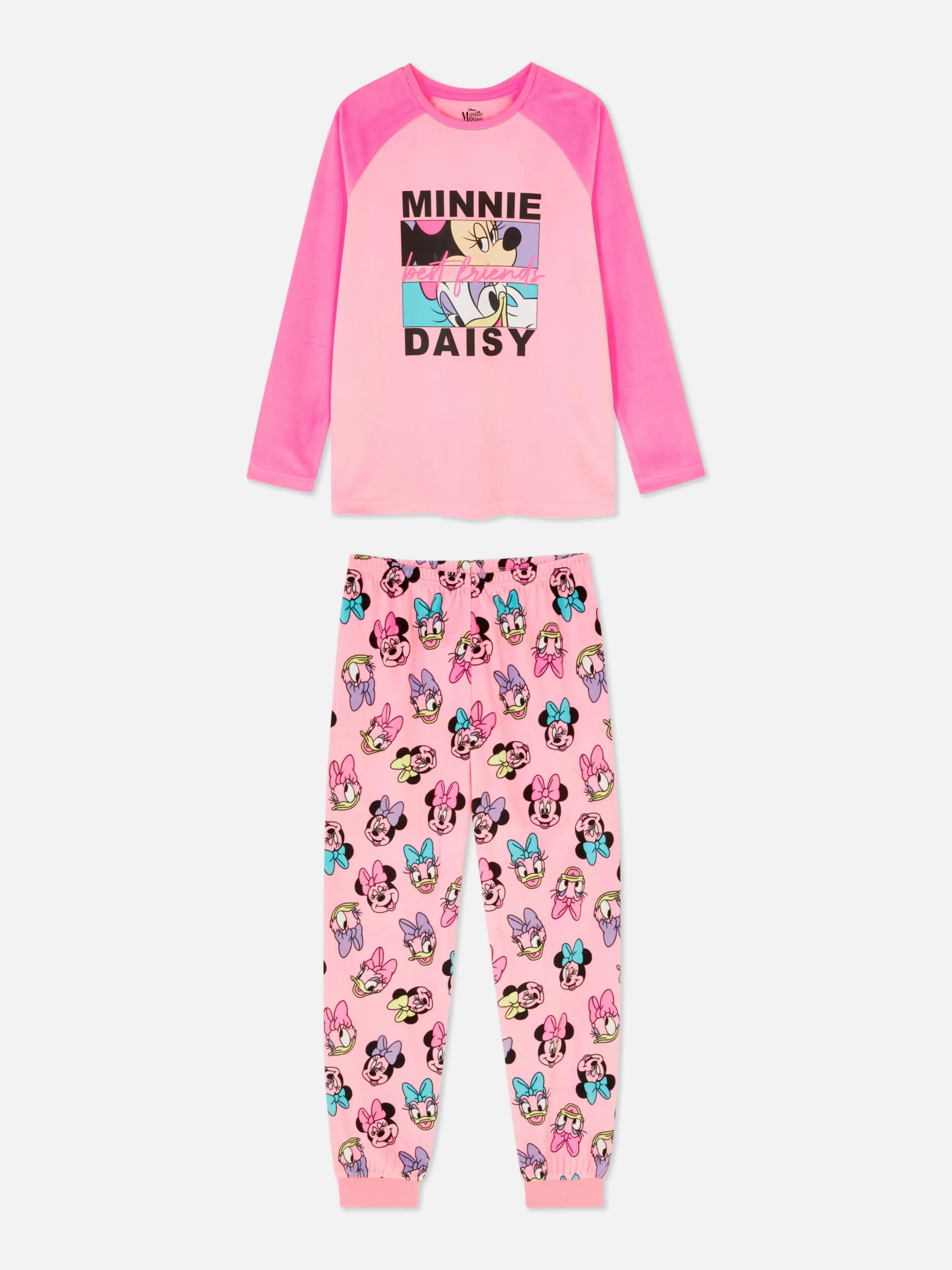 Cheap Primark Pyjama En Velours Disney Minnie Mouse Et Daisy Duck Rose