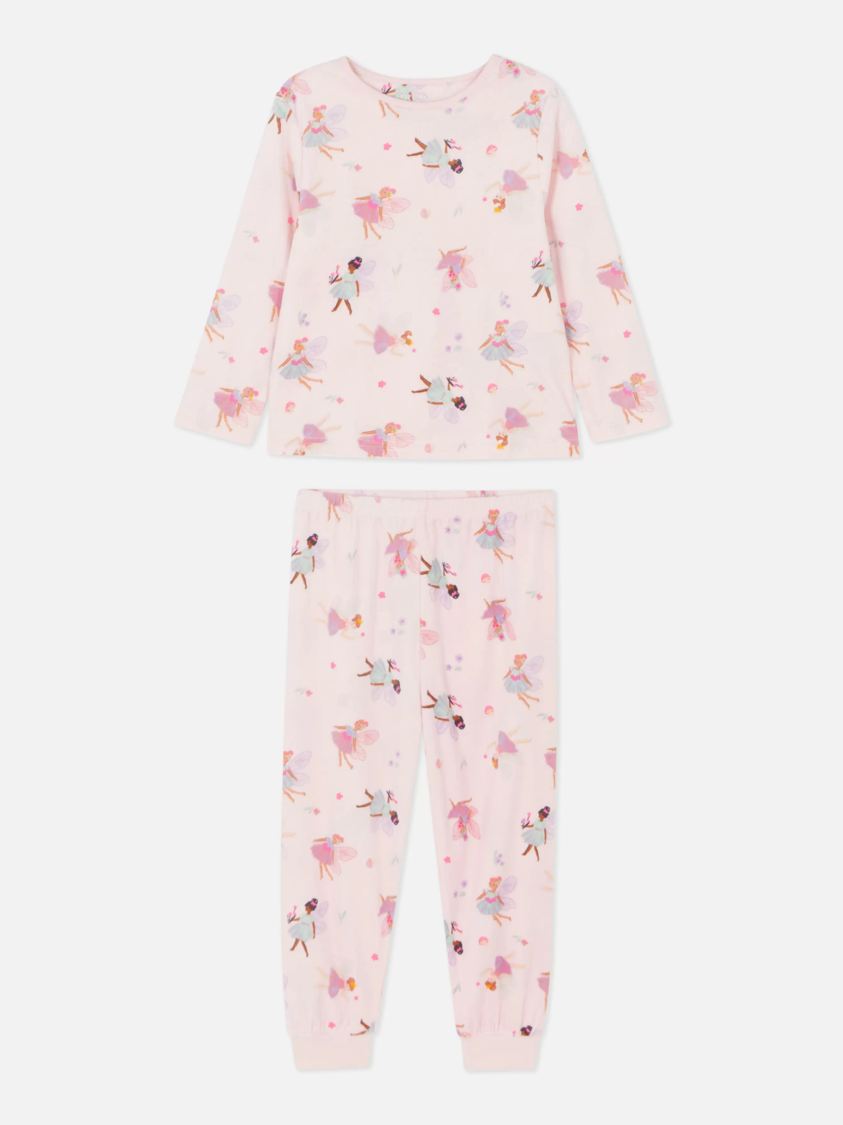 Fashion Primark Pyjama Long En Velours à Motif Fée Rose clair