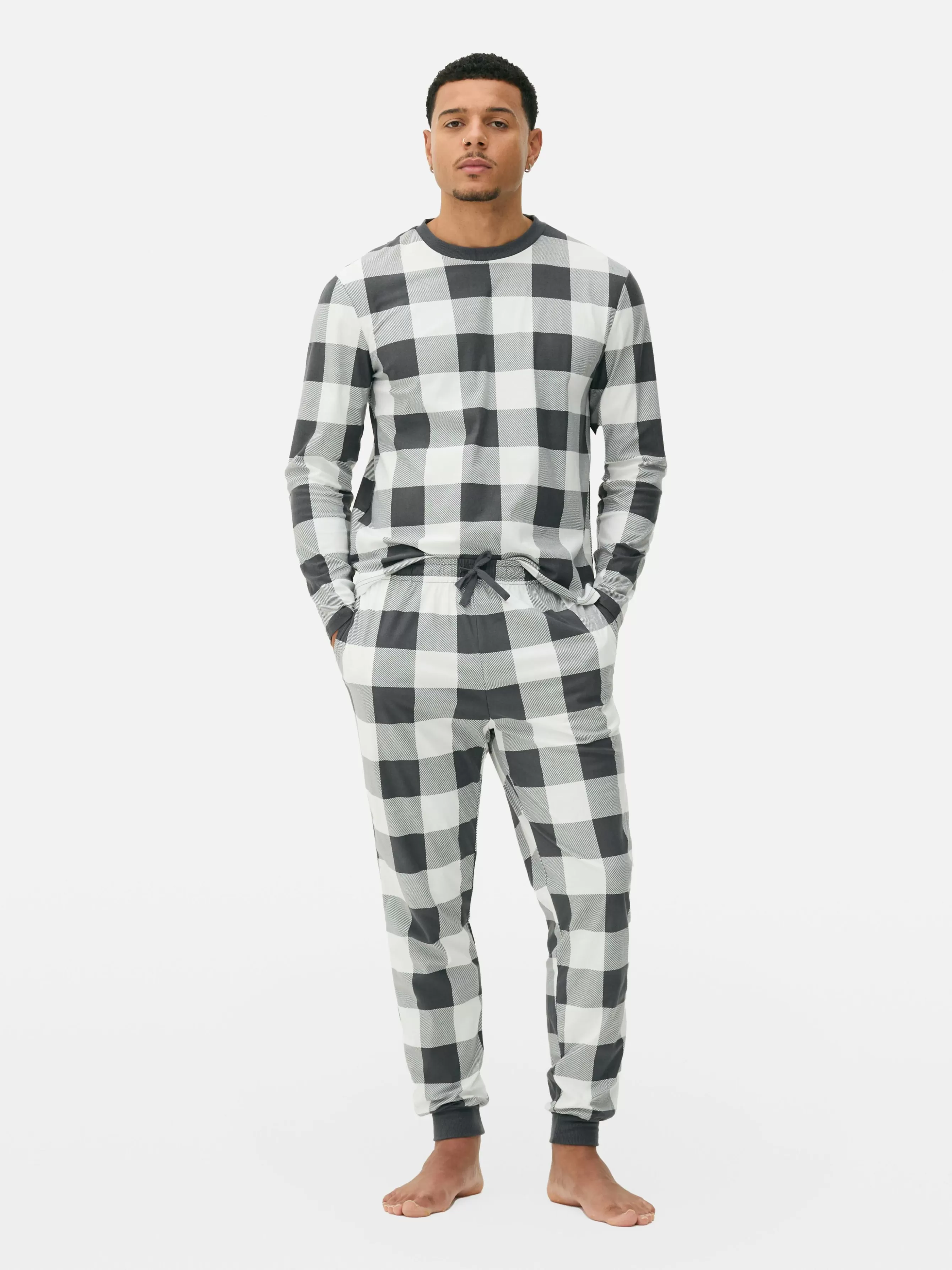 Sale Primark Pyjama Long Ultra-doux Gris