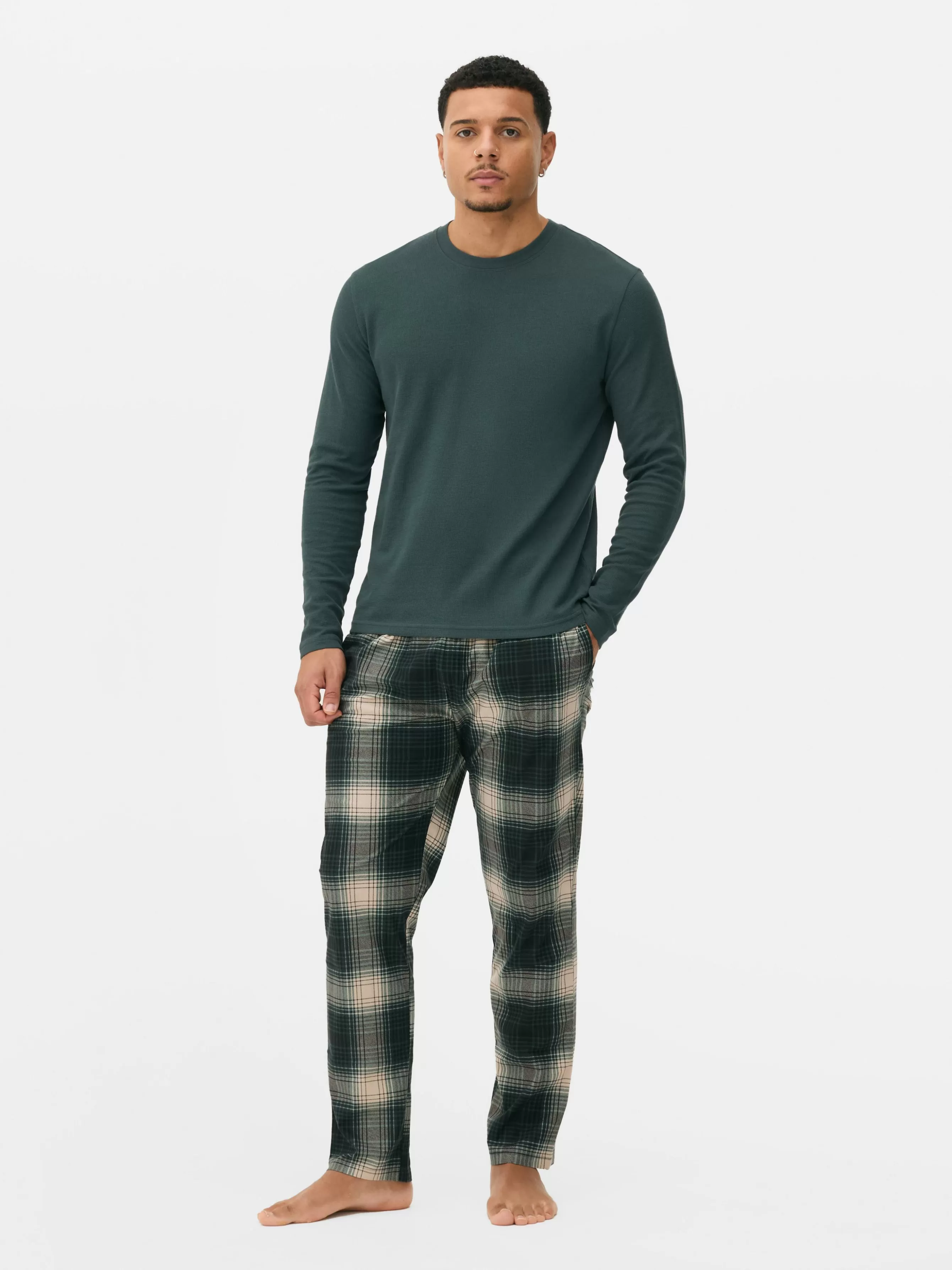 Best Sale Primark Pyjama Long Ultra-doux Vert